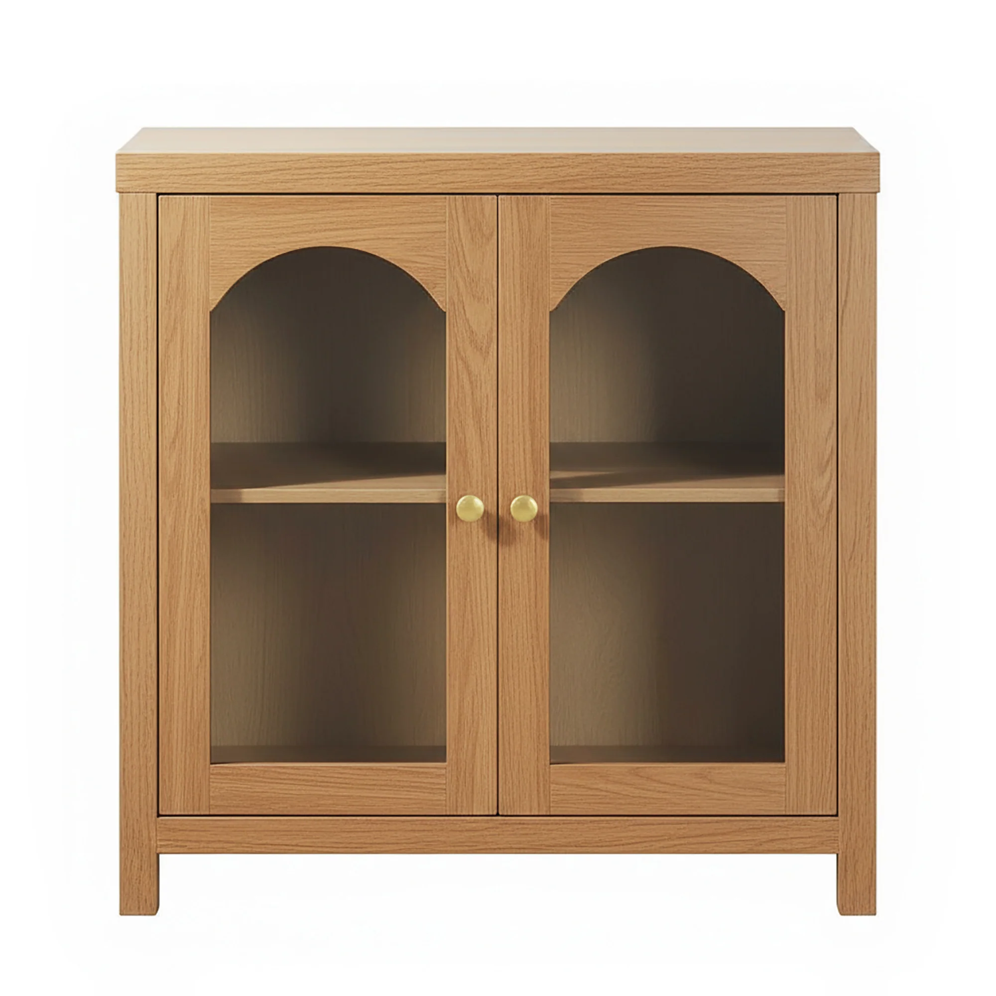 Sasha Modern Arched Glass Accent Cabinet - Image 10