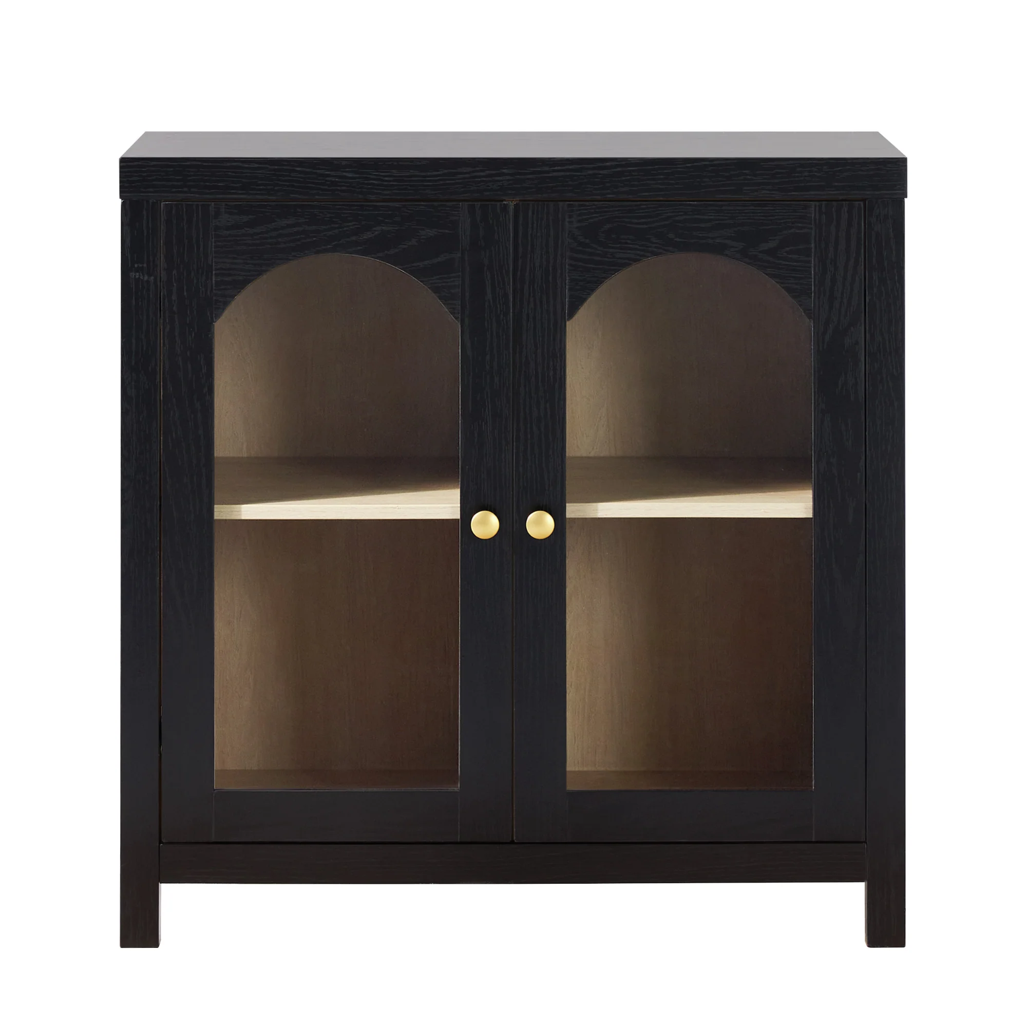 Sasha Modern Arched Glass Accent Cabinet - Image 21