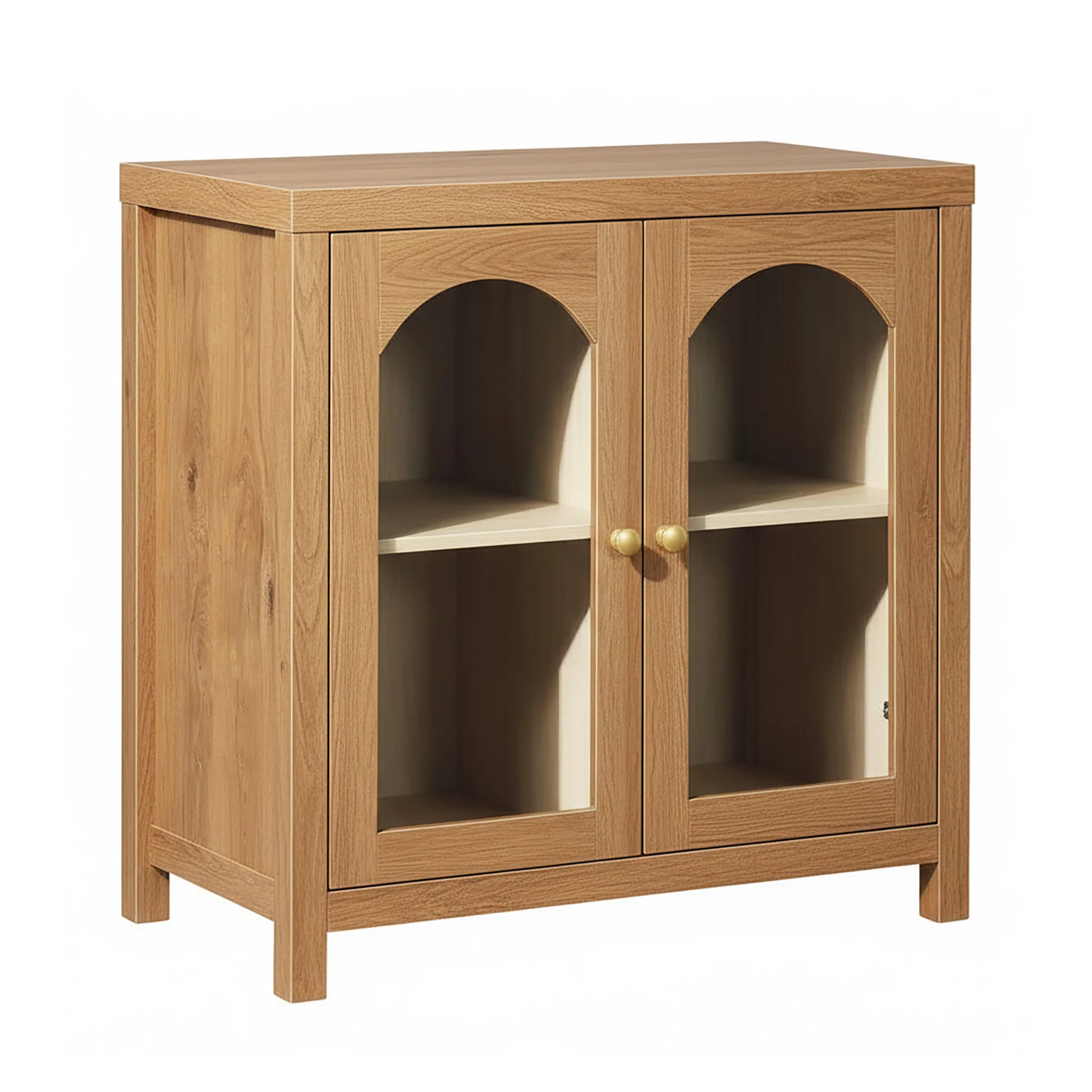 Sasha Modern Arched Glass Accent Cabinet - Image 9