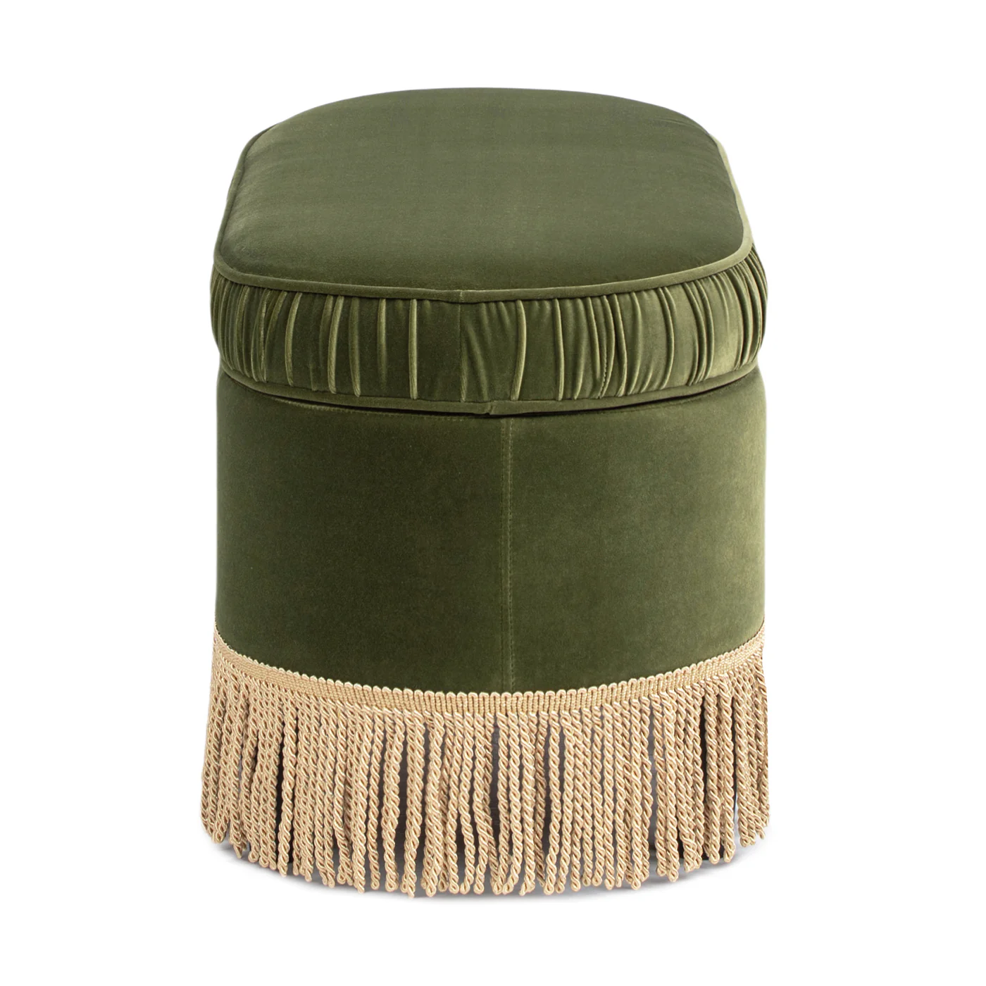 Serena 38' Oval Storage Bench Ottoman Performance Velvet - Image 3