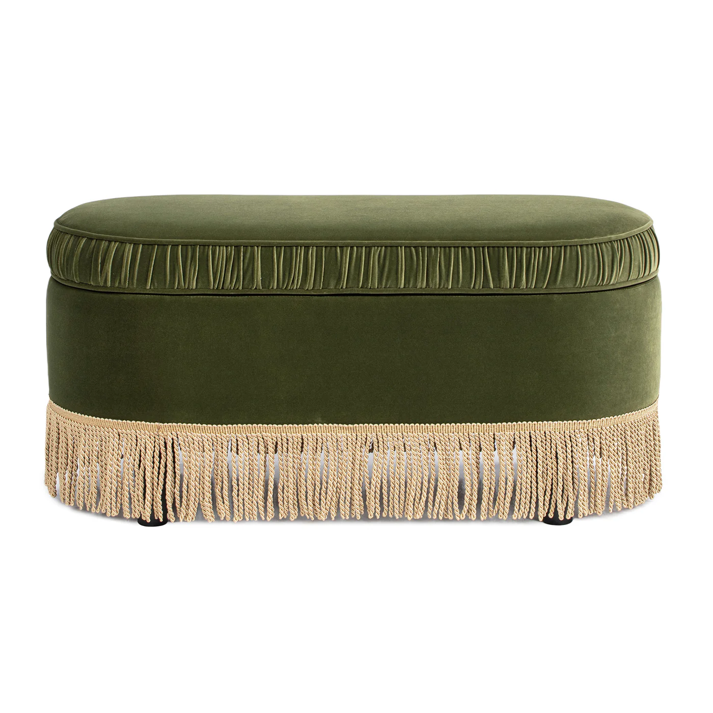 Serena 38' Oval Storage Bench Ottoman Performance Velvet - Image 4