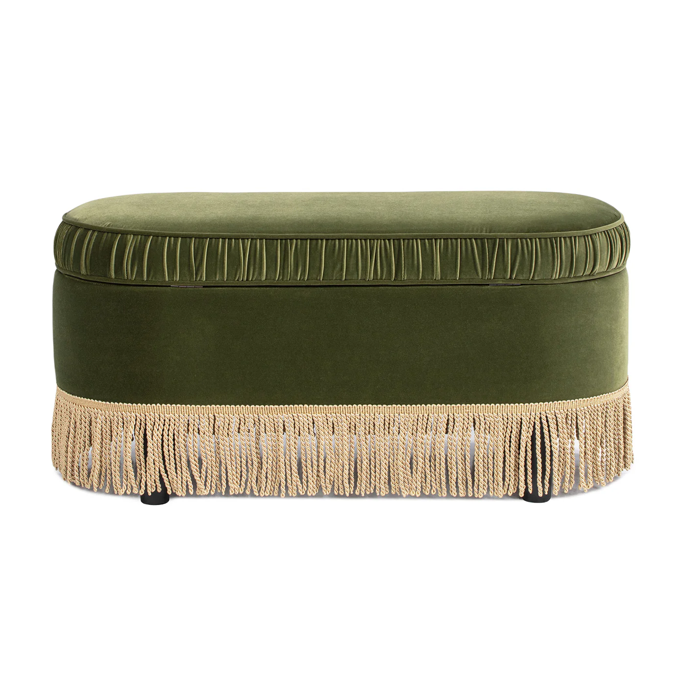 Serena 38' Oval Storage Bench Ottoman Performance Velvet - Image 6