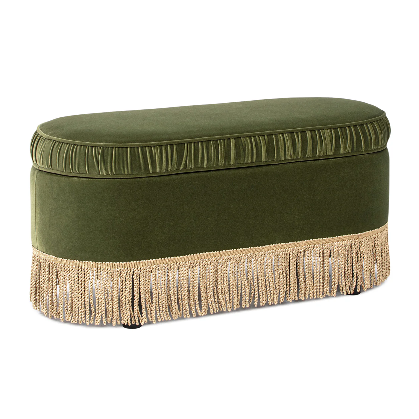 Serena 38' Oval Storage Bench Ottoman Performance Velvet - Image 7