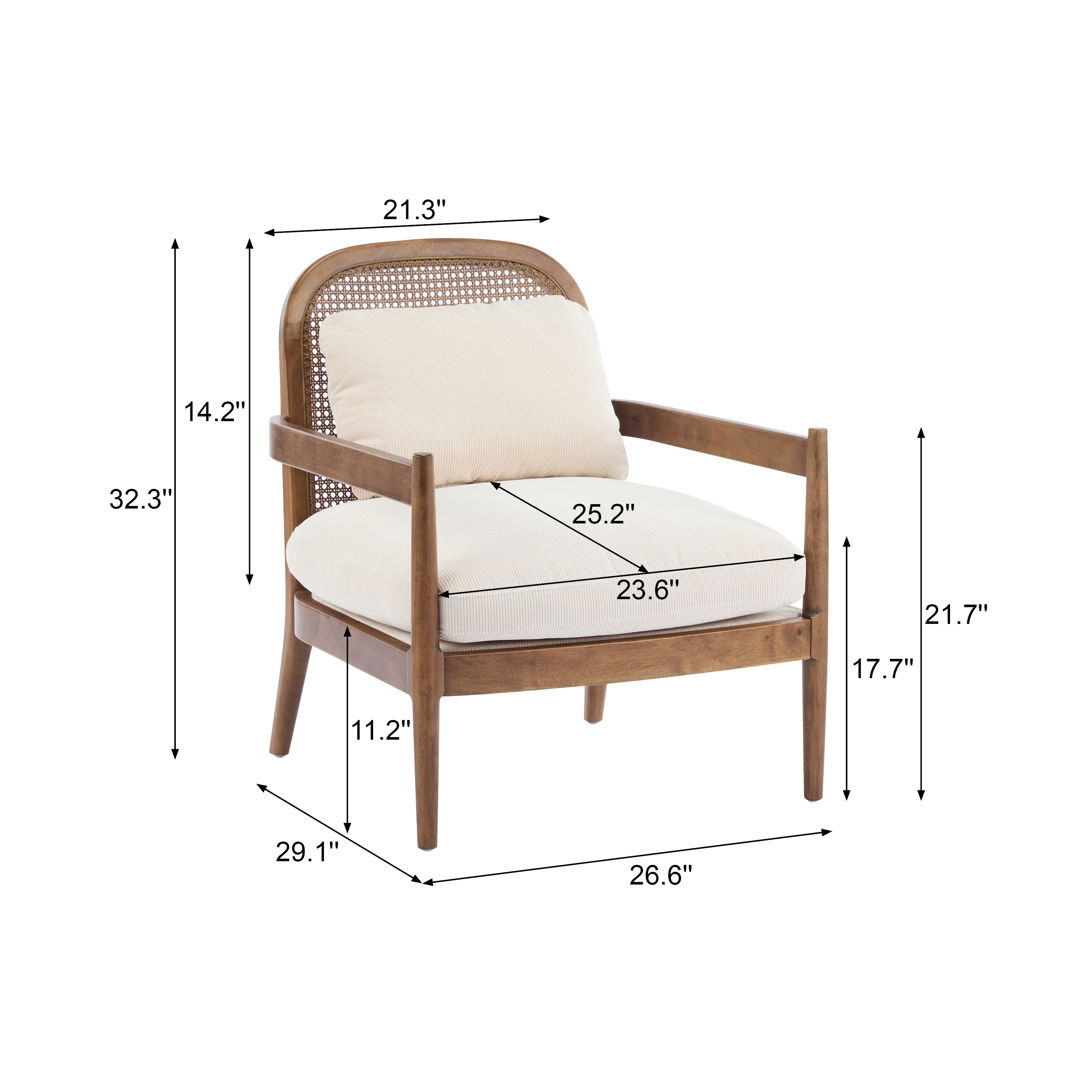Walker Edison | Set of 2 Mid-Century Modern Accent Chairs - Image 4