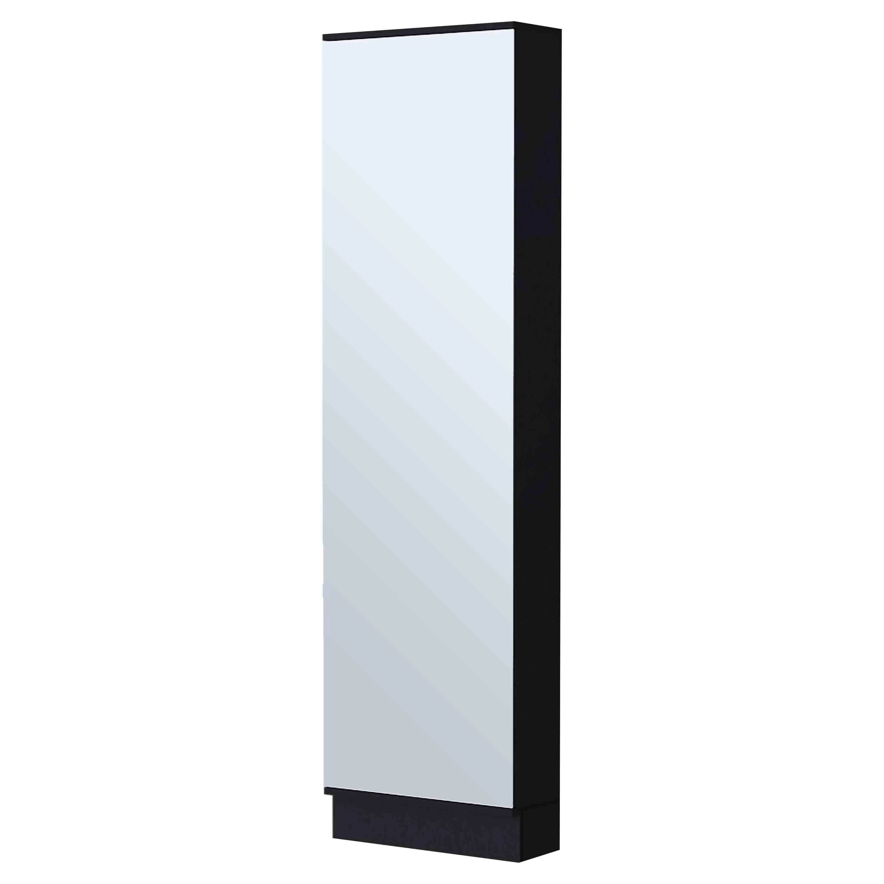 Single Door Mirror Shoe Rack Cabinet - Image 8