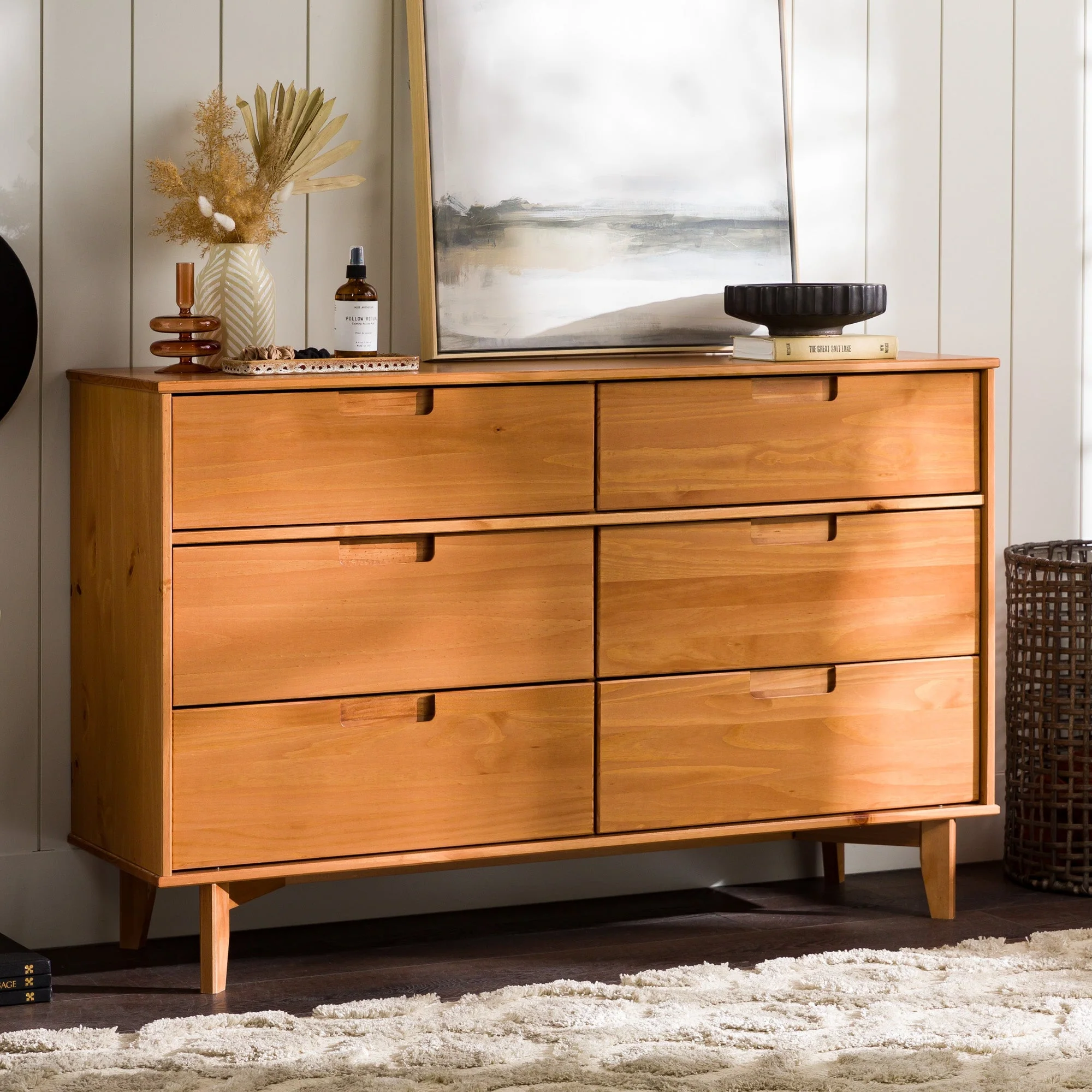 Sloane Mid Century Modern Solid Wood Dresser - Image 4