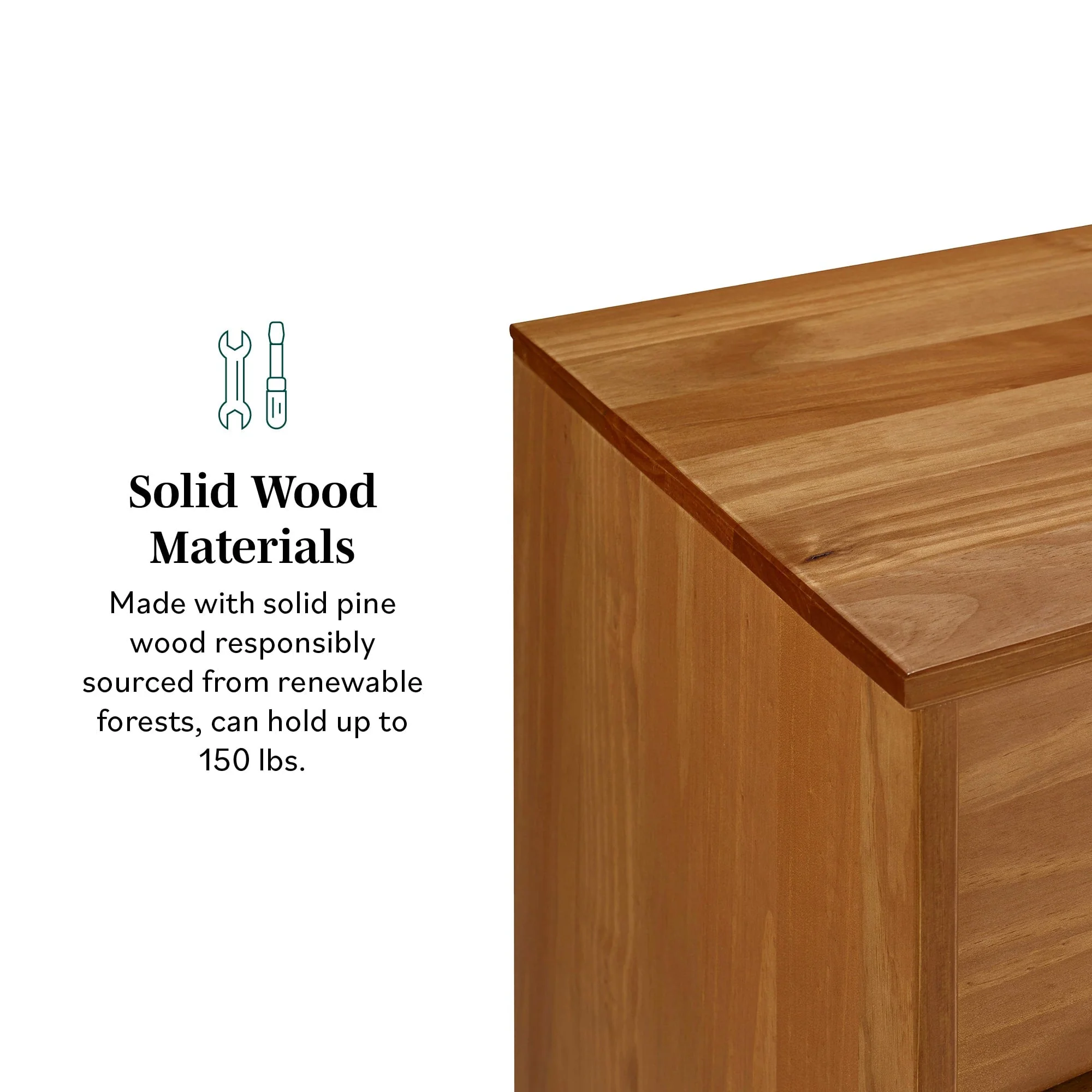 Sloane Mid Century Modern Solid Wood Dresser - Image 7