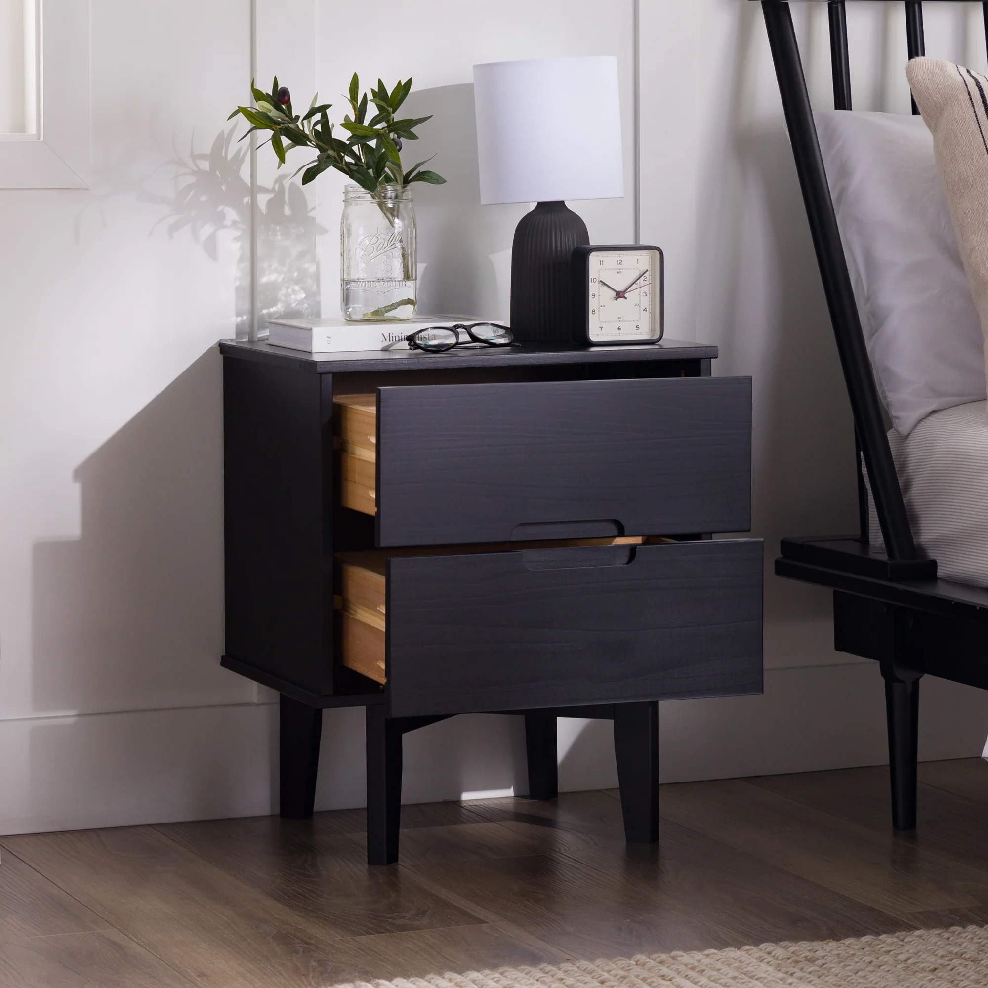 Sloane Mid Century Modern Solid Wood Nightstand - Image 12
