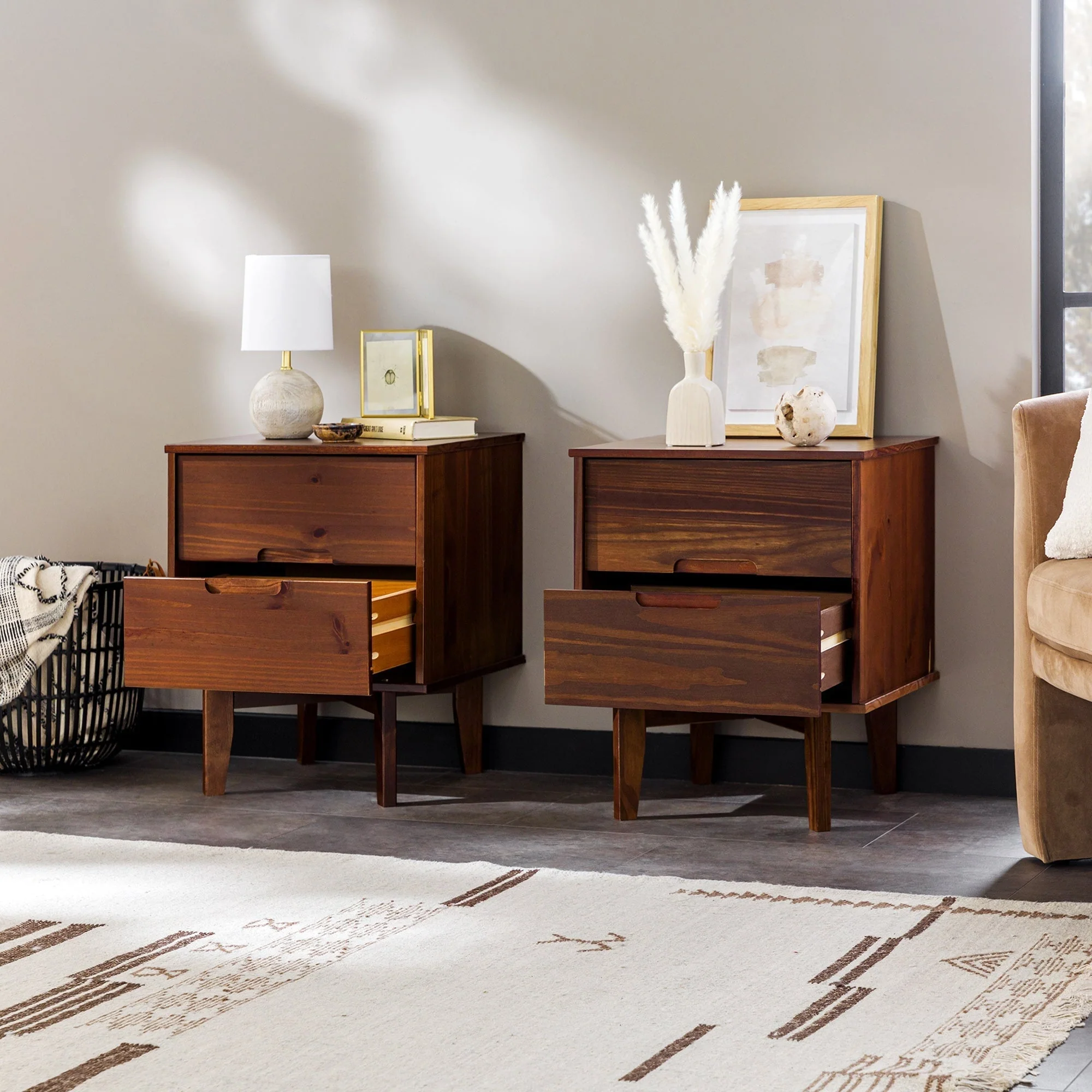 Sloane Mid Century Modern Solid Wood Nightstand - Image 23