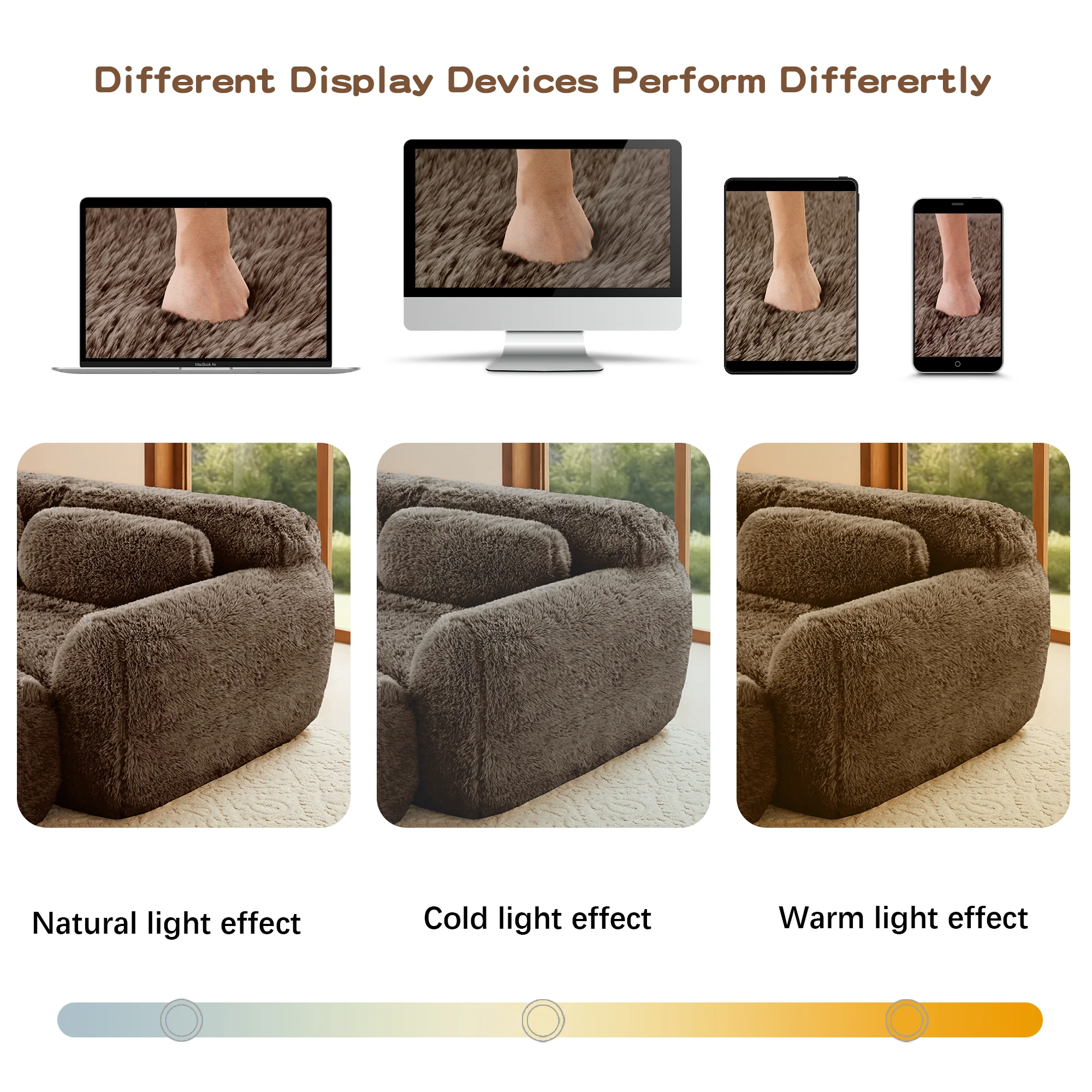 Soft And Fluffy Plush Boneless Modular Sofa with Ottoman - Image 15