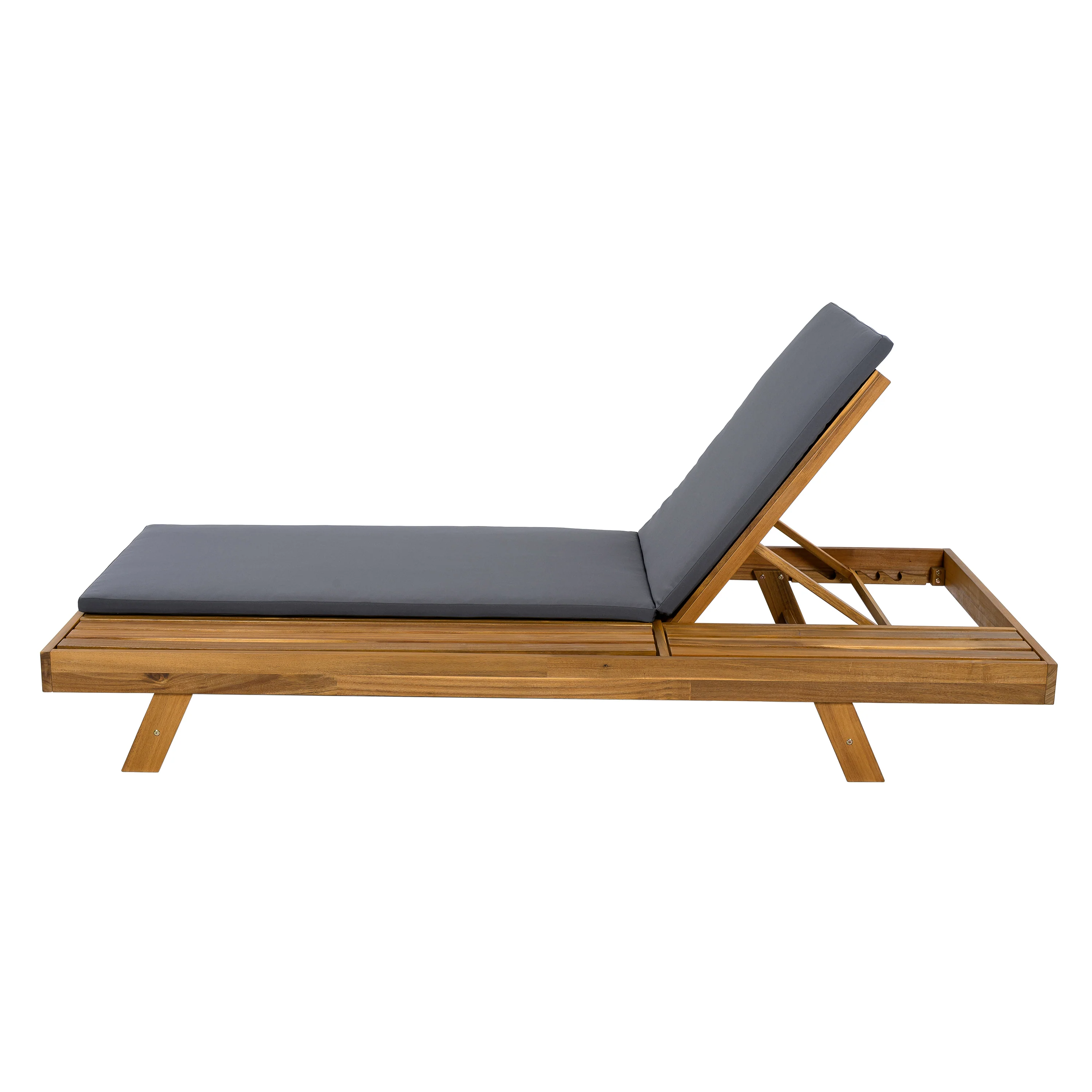 Walker Edison | Teak Lounge Chaise Sunbed - Image 9