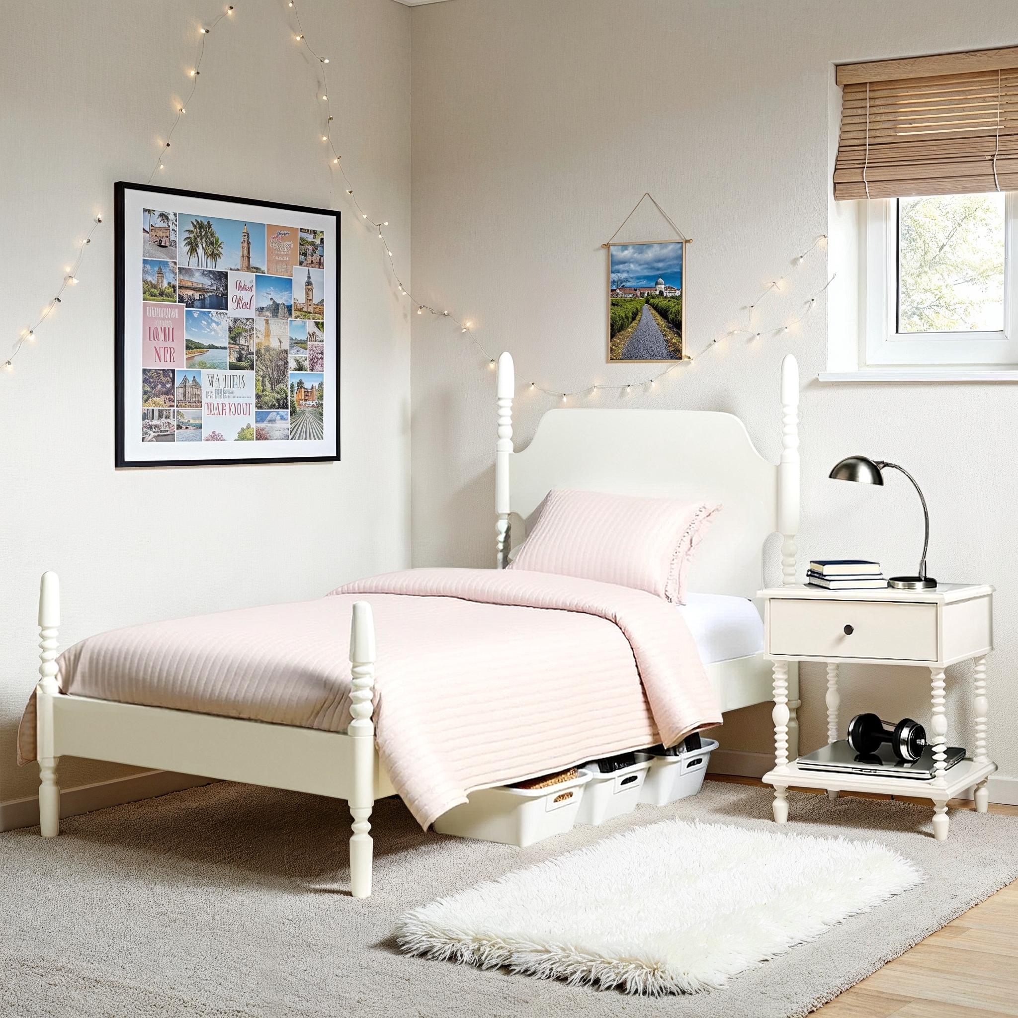 Traditional Vivienne Easy Assembly Solid Wood Twin Bedframe - Image 12