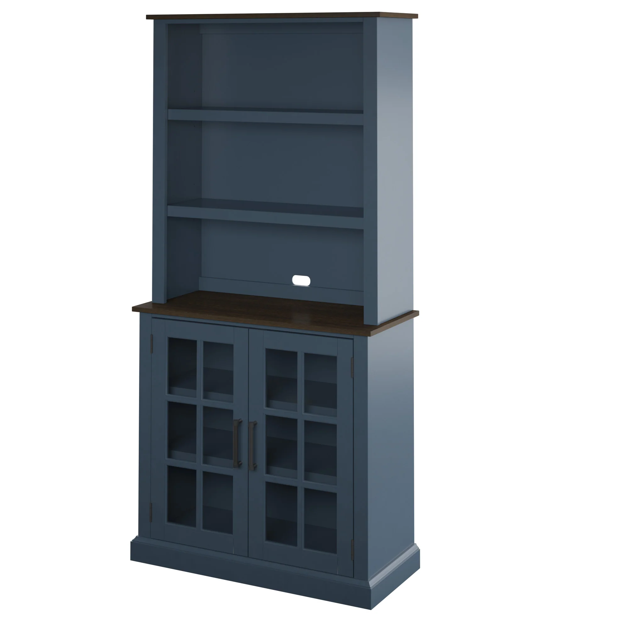 Two‑Tone Traditional Farmhouse Wood Hutch for Kitchen & Dining Storage - Image 4