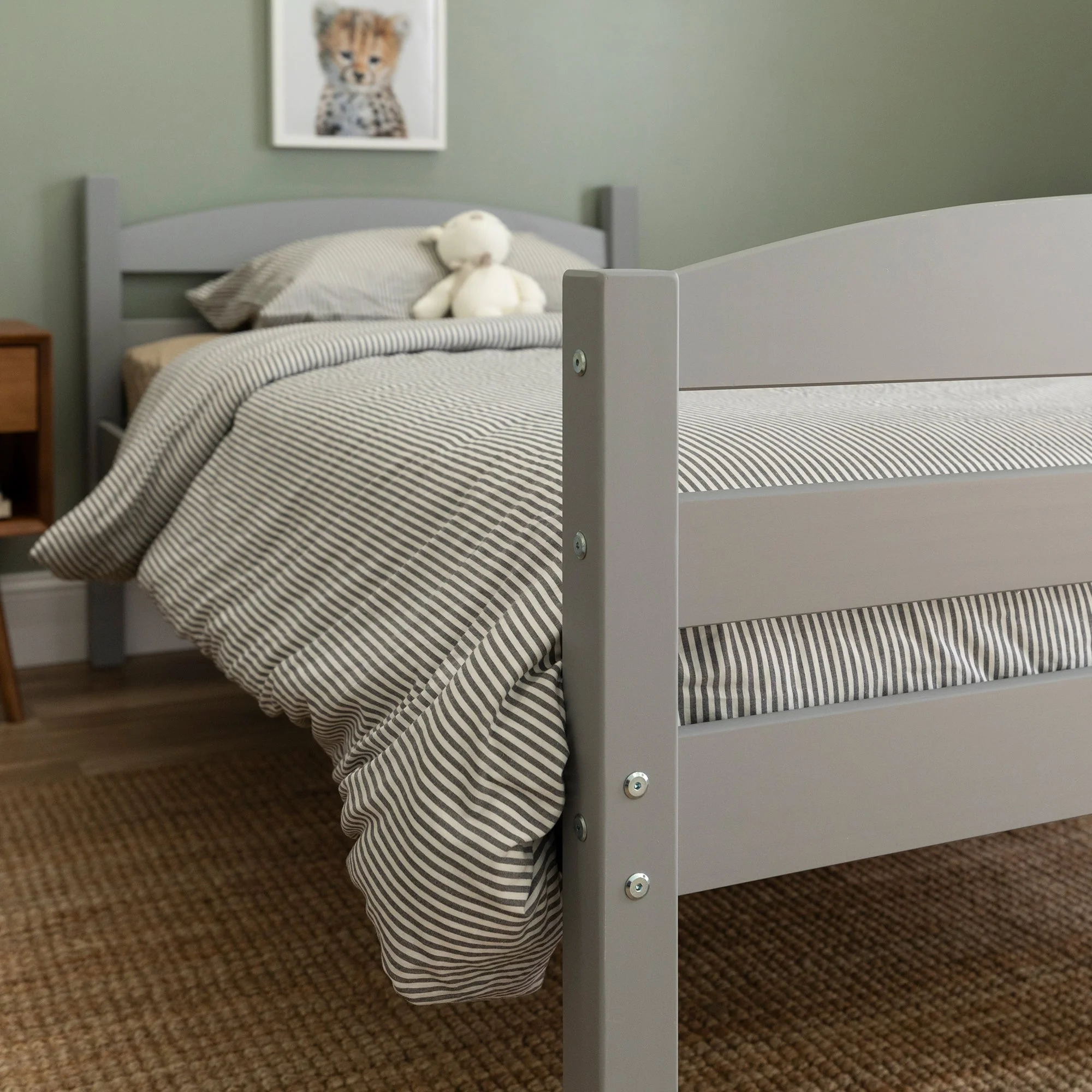 Carolina Transitional Solid Wood Twin-over-Twin Bunk Bed - Image 18