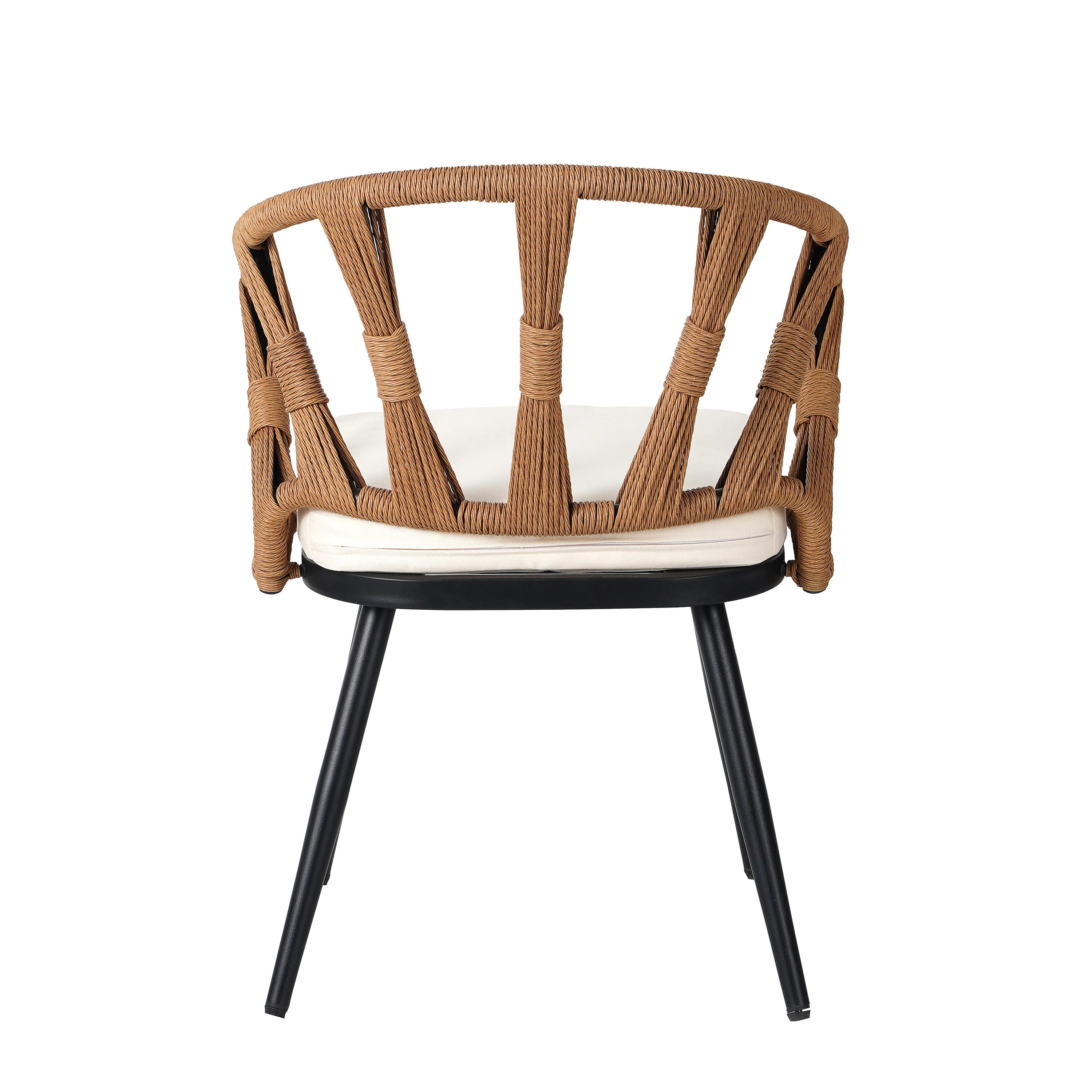 Walker Edison | U Style Contemporary Outdoor Dining Table and Chairs Set - Image 10