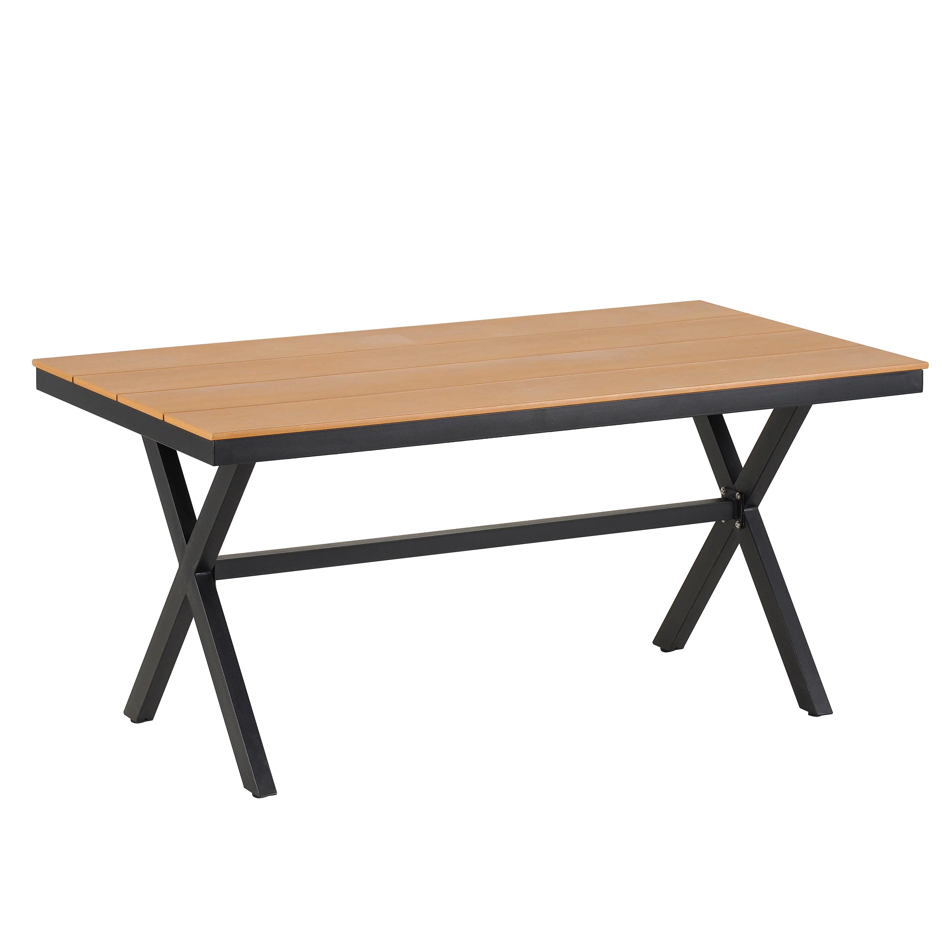 Walker Edison | U Style Contemporary Outdoor Dining Table and Chairs Set - Image 14