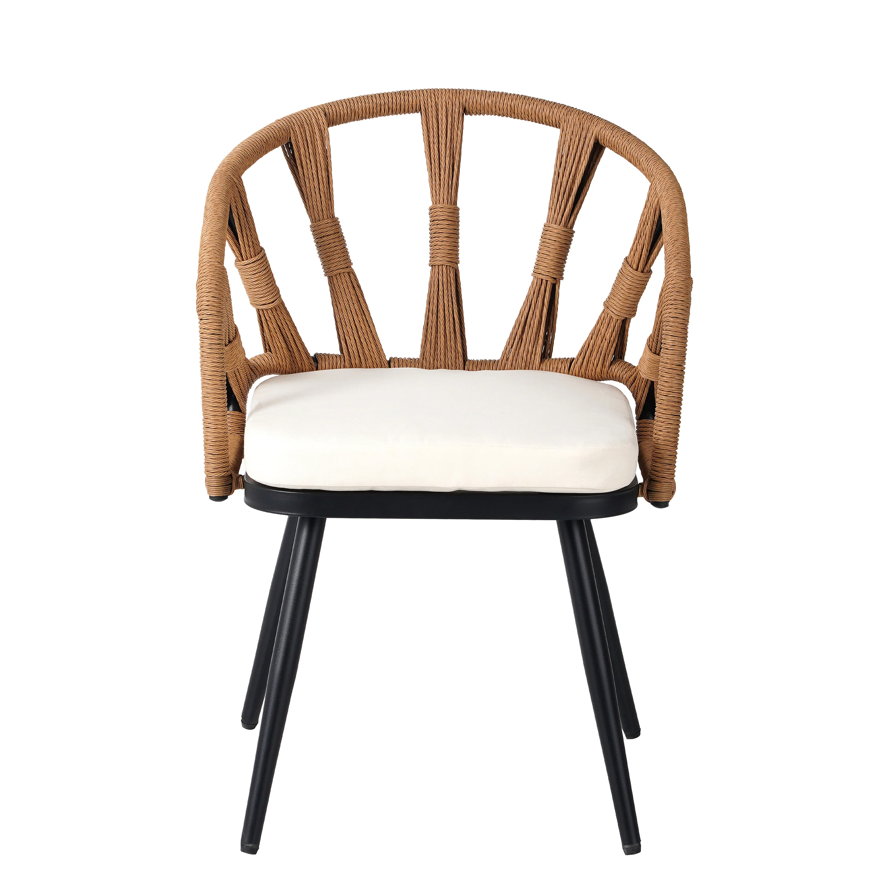 Walker Edison | U Style Contemporary Outdoor Dining Table and Chairs Set - Image 7