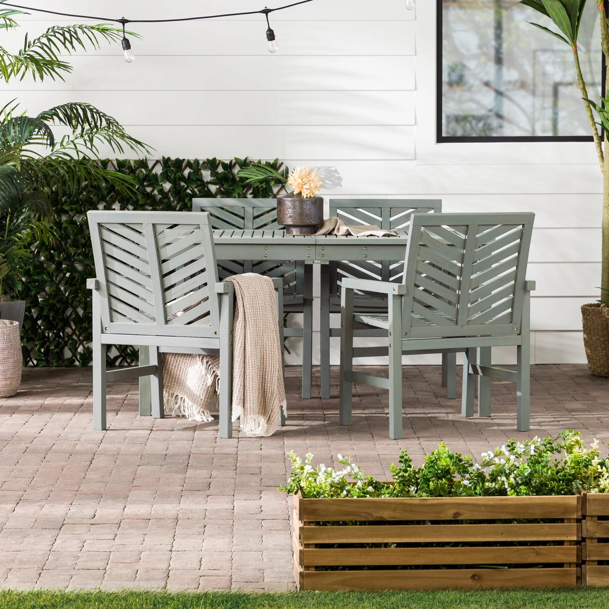 Vincent 5-Piece Outdoor Patio Dining Set - Image 6