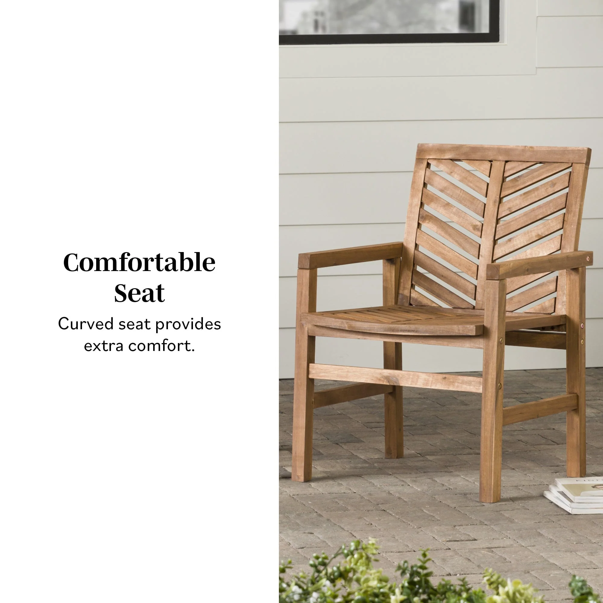 Vincent Patio Wood Chairs, Set of 2 - Image 5