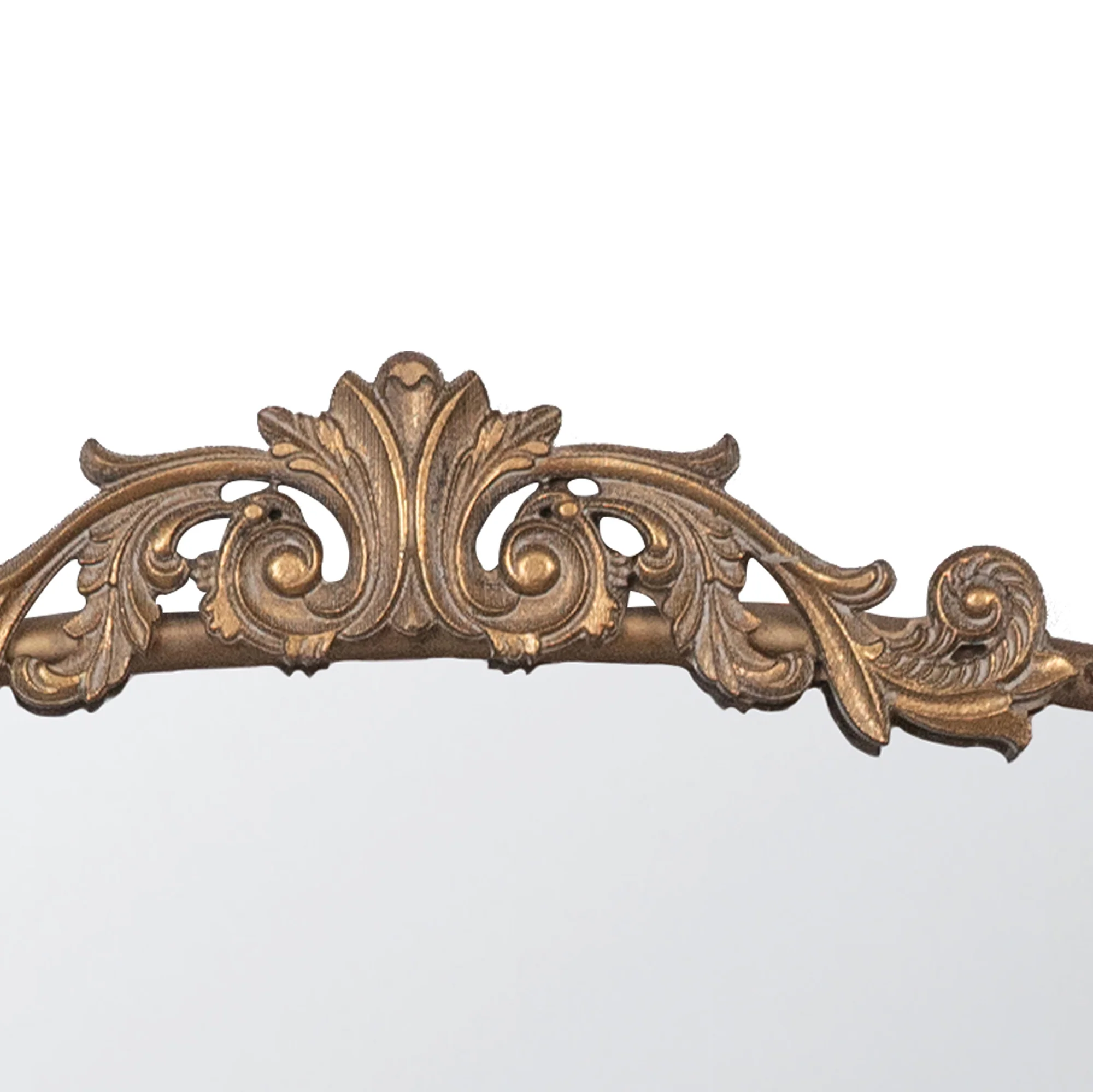 Walker Edison | Vintage Fleur Design Gold Arch Mirror - Image 10