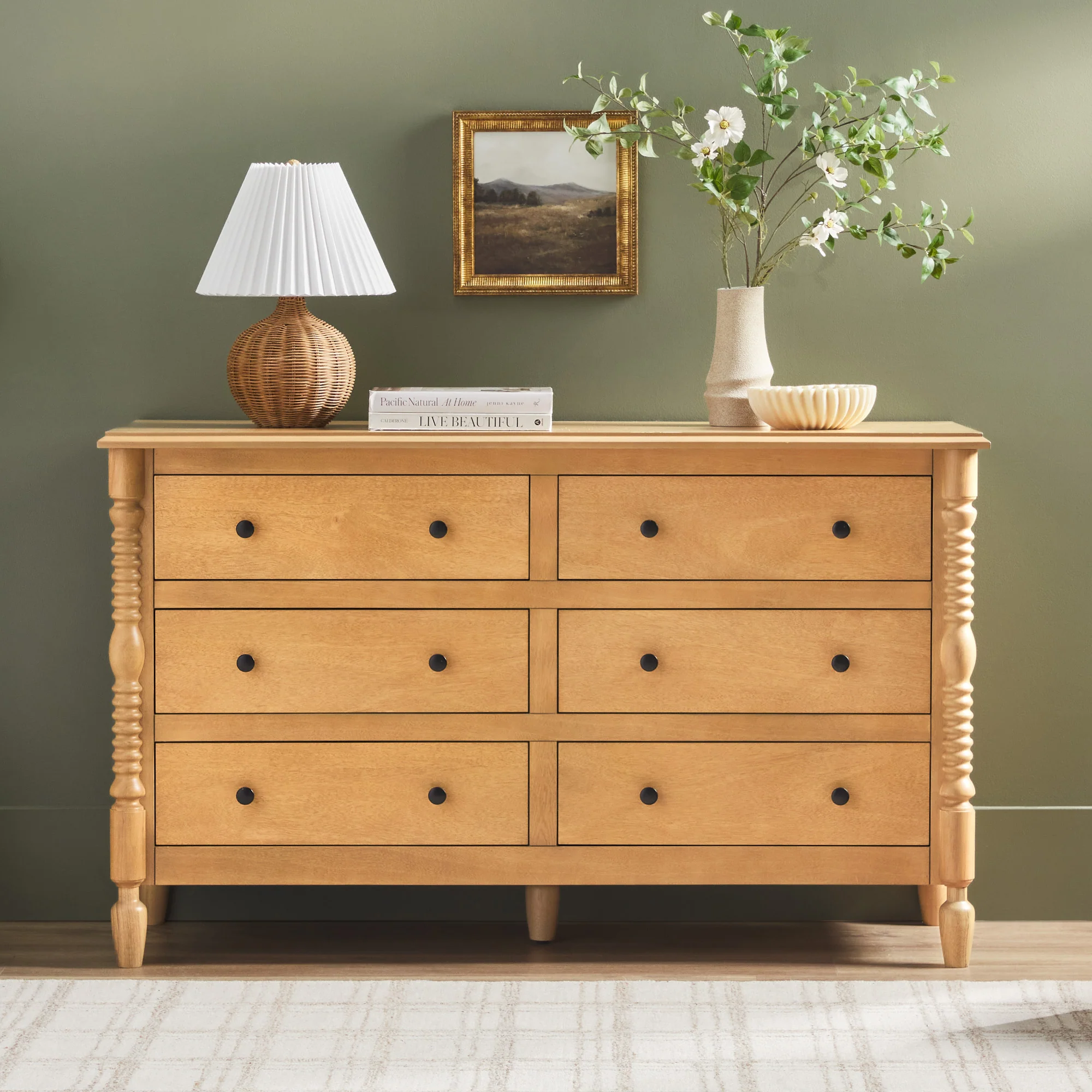 Traditional Vivienne 6-Drawer Easy Assembly Solid Wood Dresser - Image 14