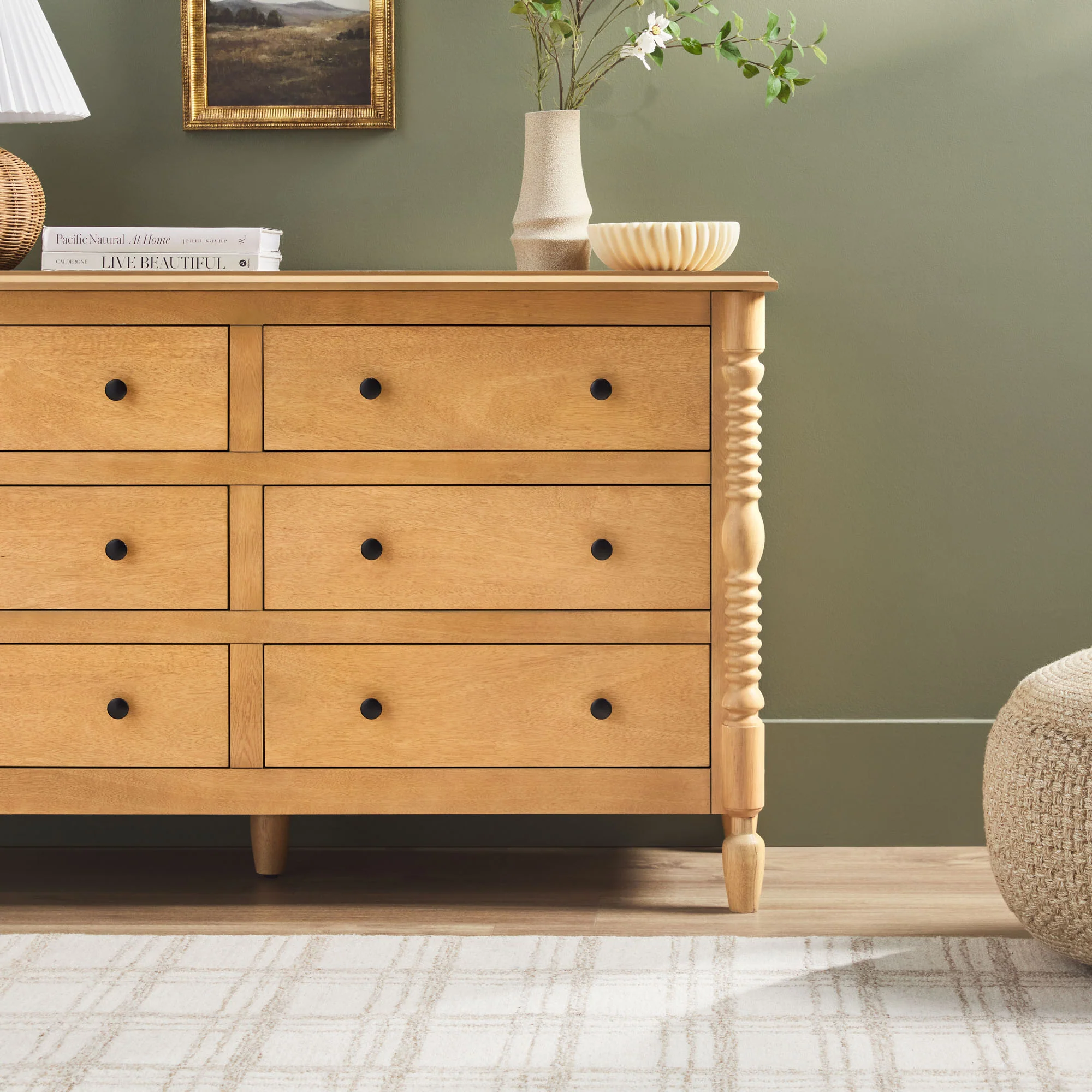 Traditional Vivienne 6-Drawer Easy Assembly Solid Wood Dresser - Image 16