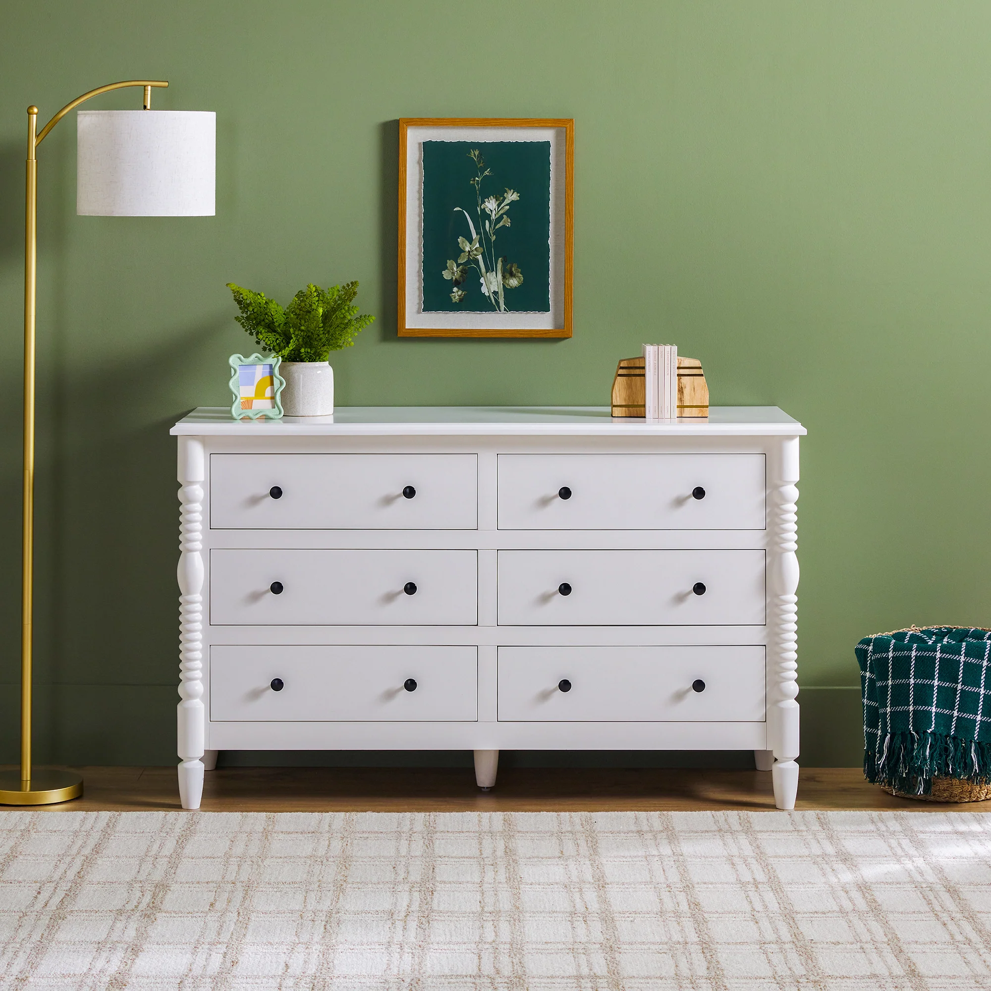 Traditional Vivienne 6-Drawer Easy Assembly Solid Wood Dresser - Image 25
