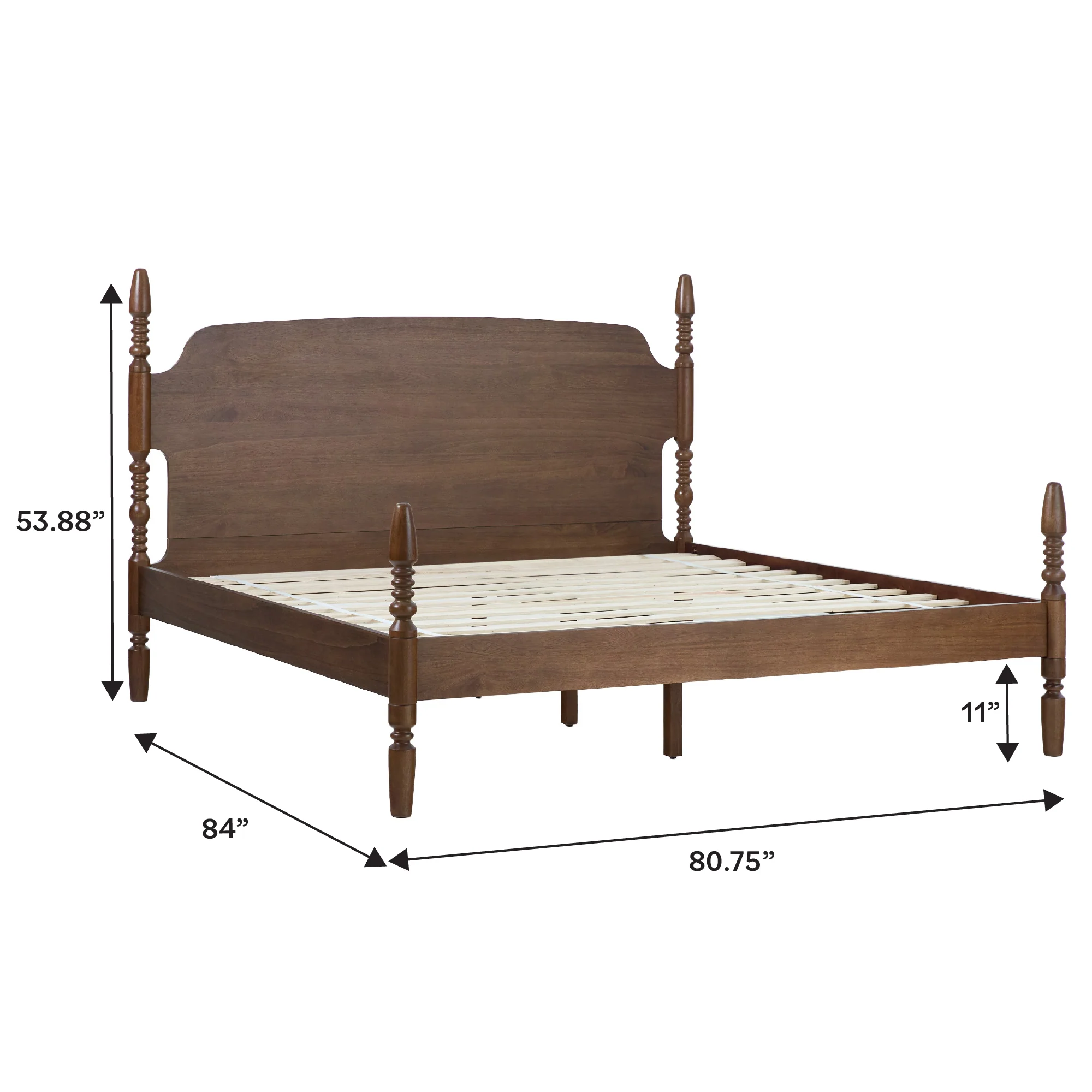 Traditional Vivienne Easy Assembly Solid Wood Bed - Image 9