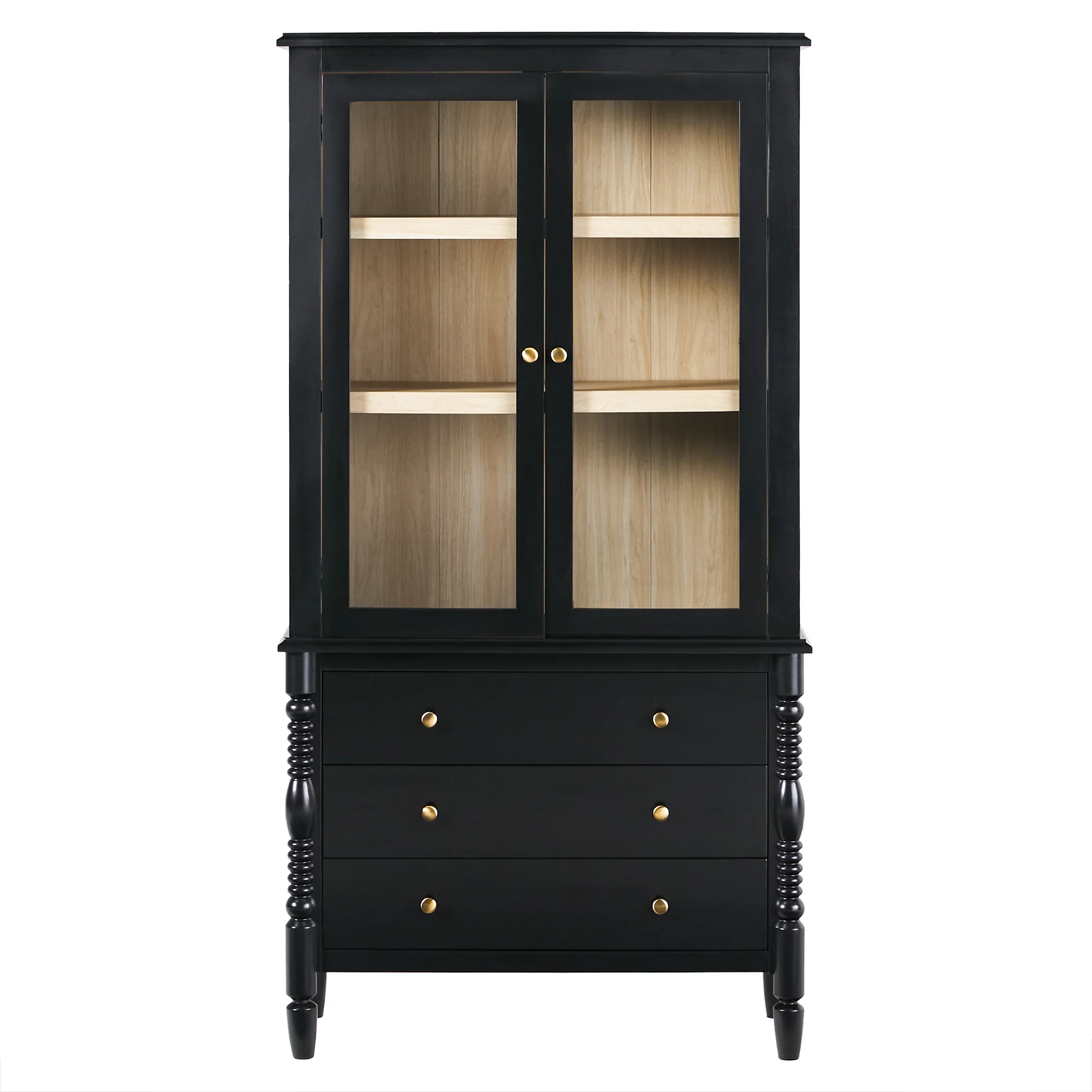 Traditional Vivienne Easy Assembly Bookcase Cabinet with Drawers - Image 40