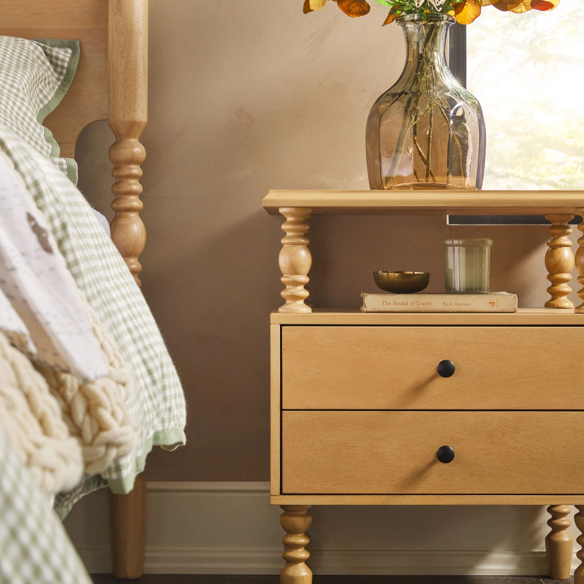 Traditional Vivienne Easy Assembly Solid Wood Nightstand - Image 15