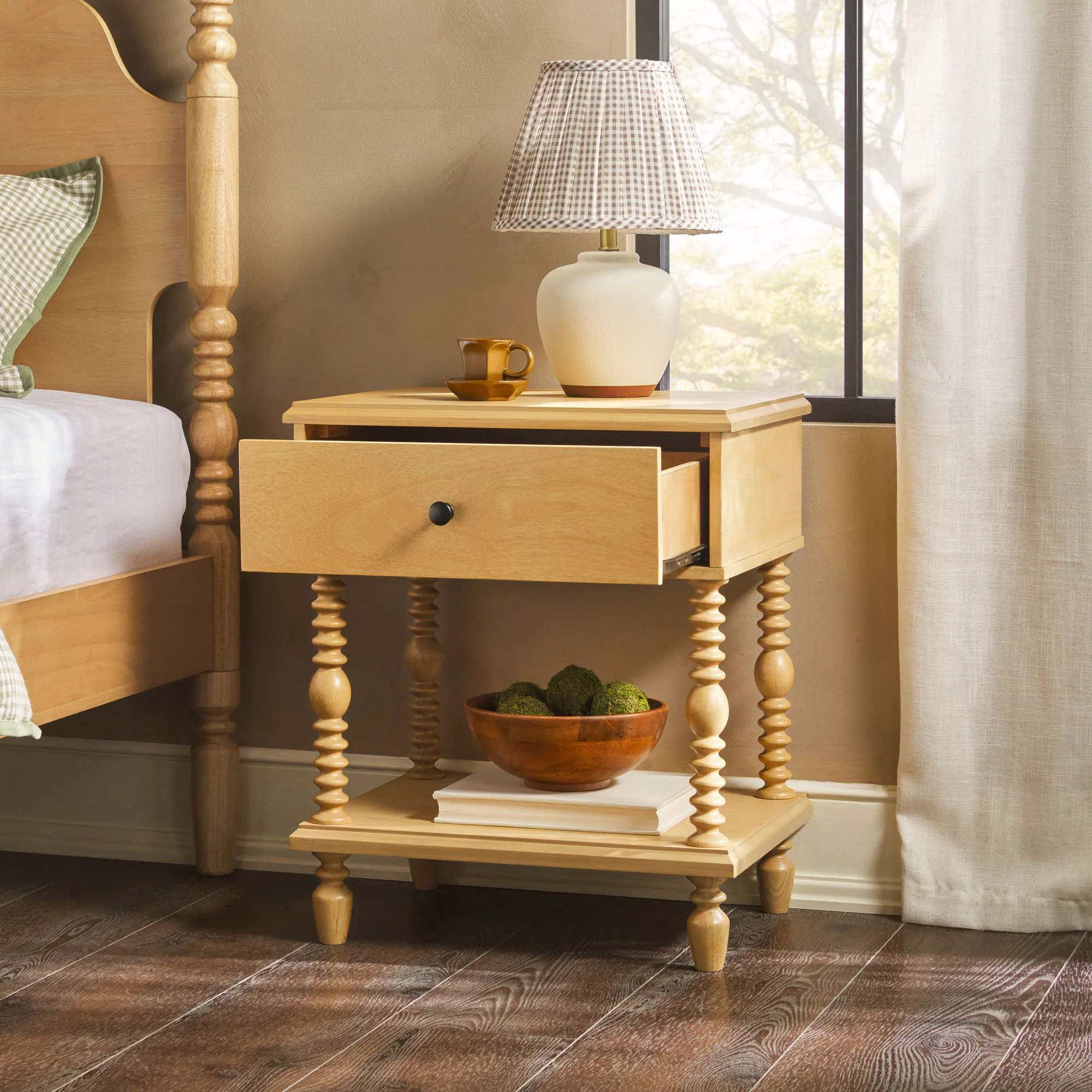 Traditional Vivienne Easy Assembly Solid Wood Nightstand - Image 35