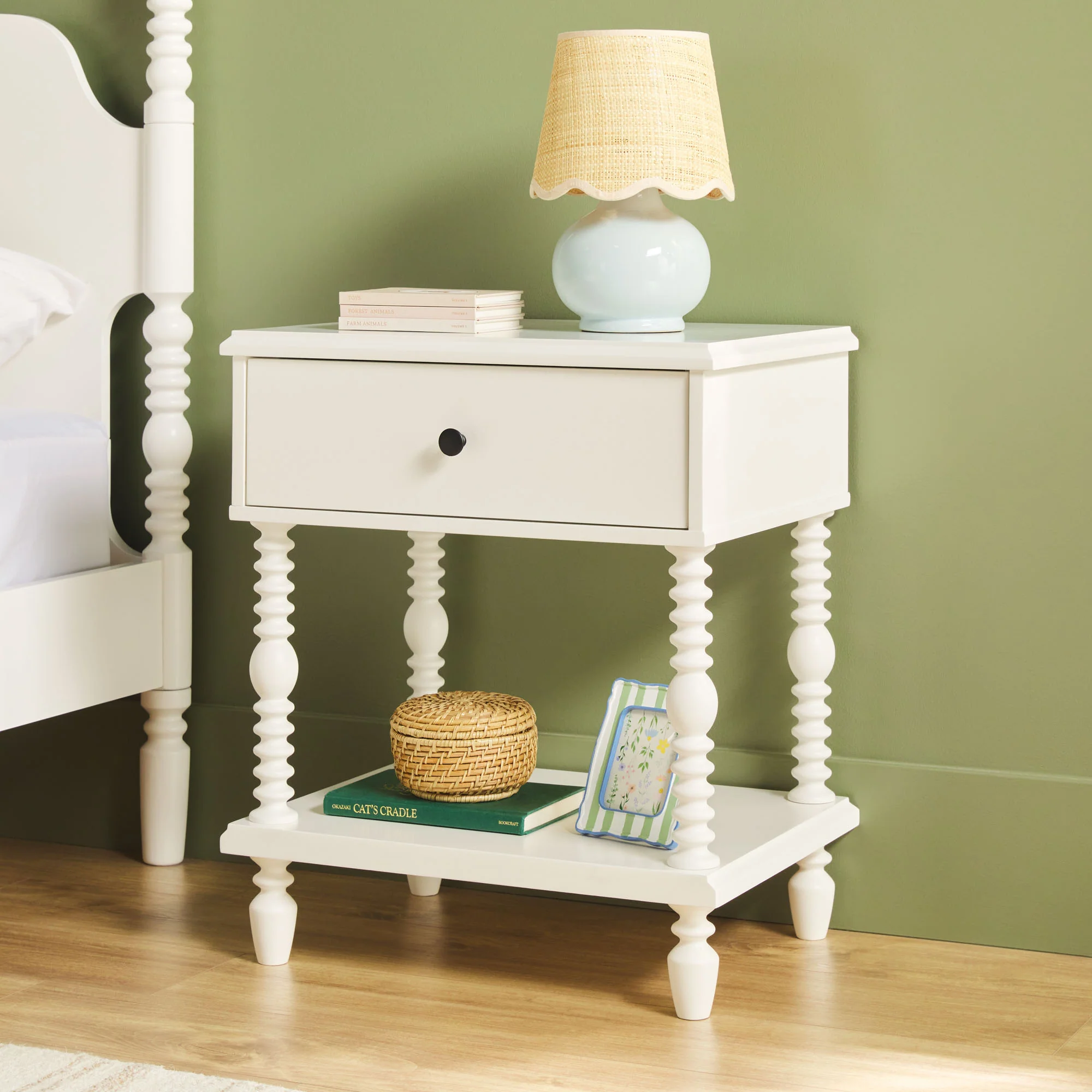 Traditional Vivienne Easy Assembly Solid Wood Nightstand - Image 41