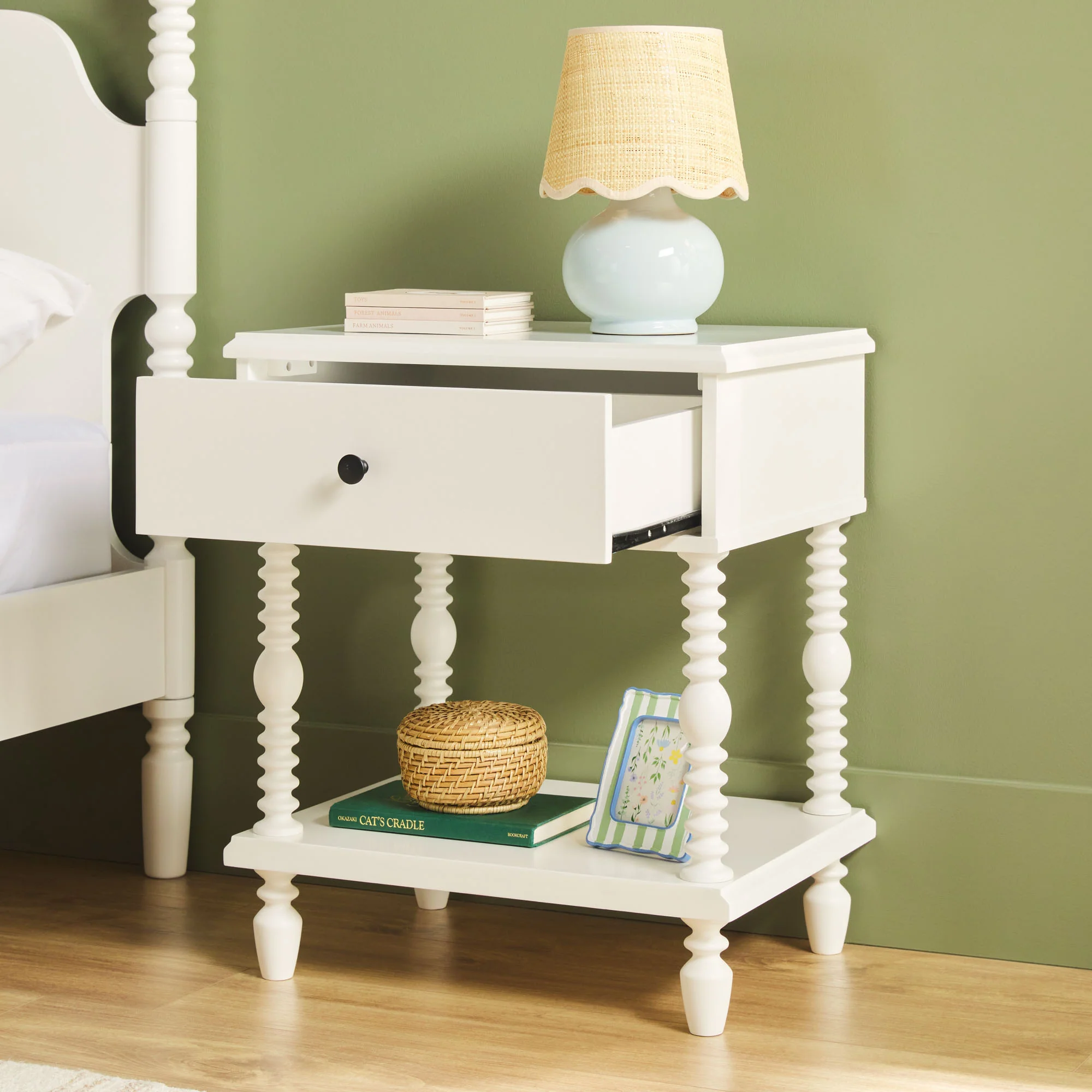 Traditional Vivienne Easy Assembly Solid Wood Nightstand - Image 43