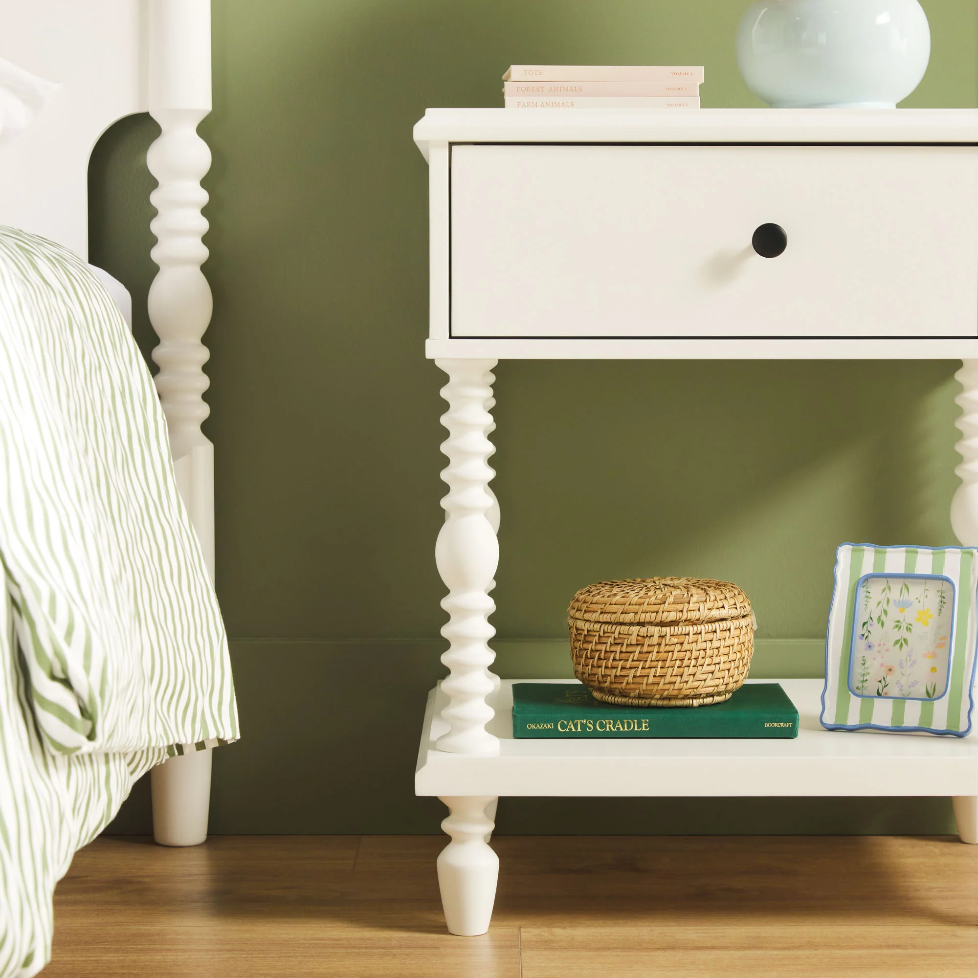 Traditional Vivienne Easy Assembly Solid Wood Nightstand - Image 46