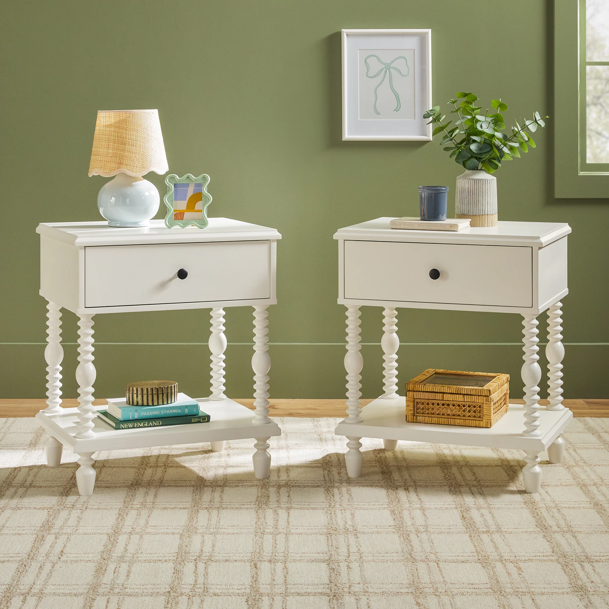 Traditional Vivienne Easy Assembly Solid Wood Nightstand - Image 54