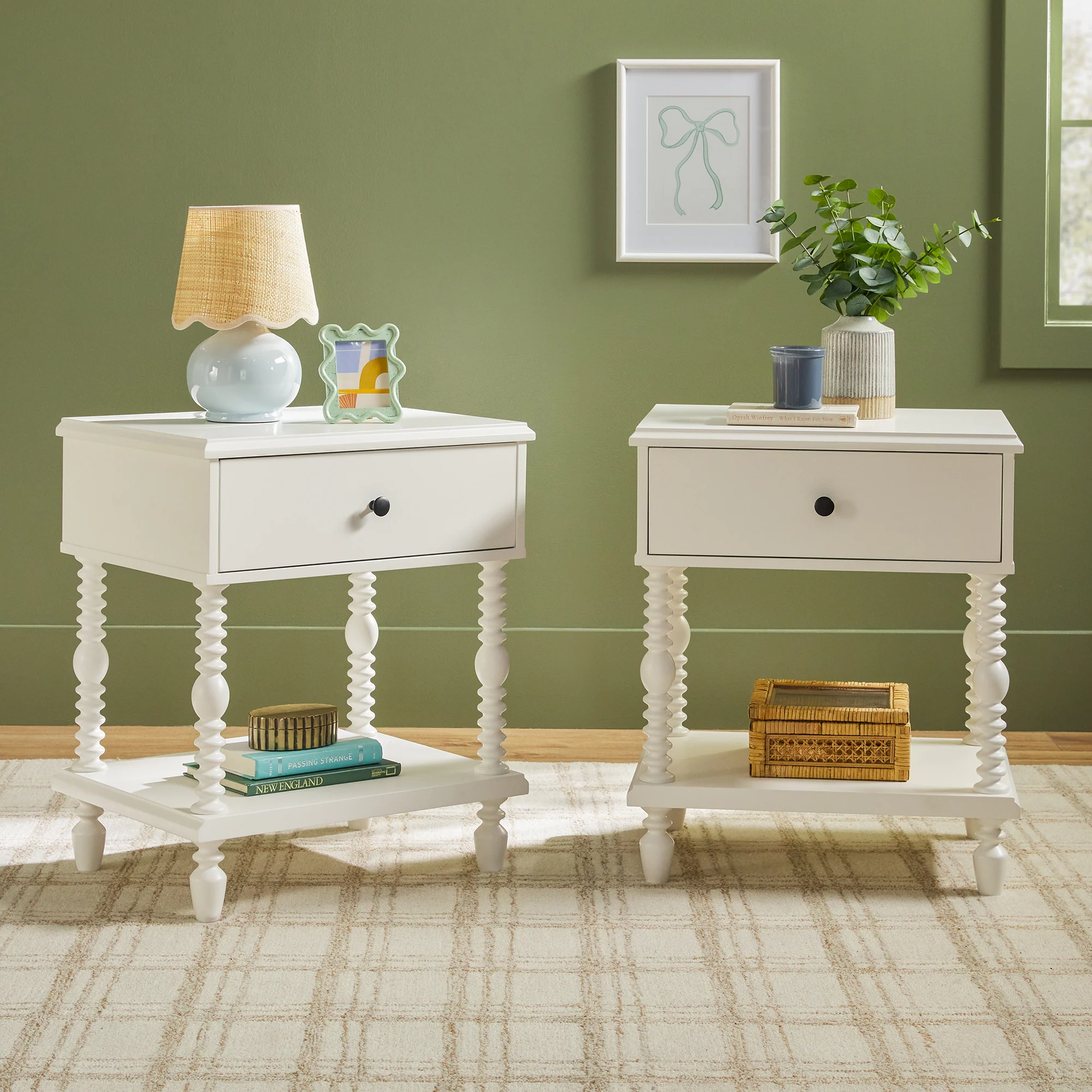 Traditional Vivienne Easy Assembly Solid Wood Nightstand - Image 55