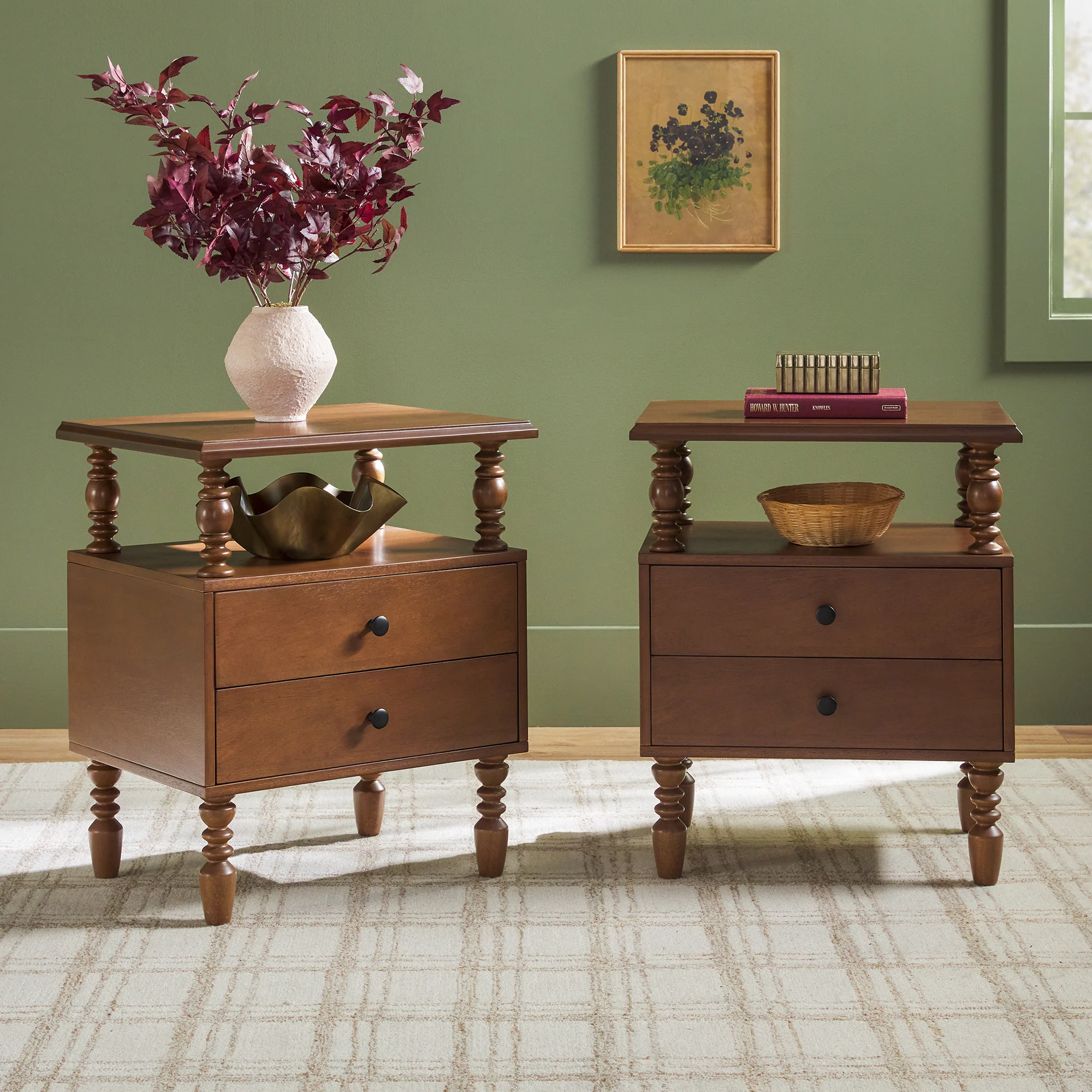 Traditional Vivienne Easy Assembly Solid Wood Nightstand - Image 57