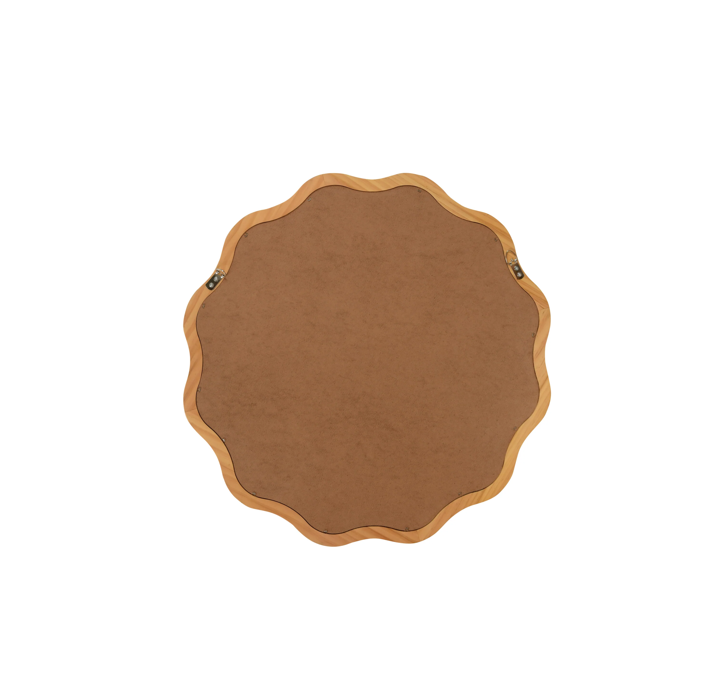 Wavy Round 24" Solid Wood Frame Decorative Mirror - Image 7