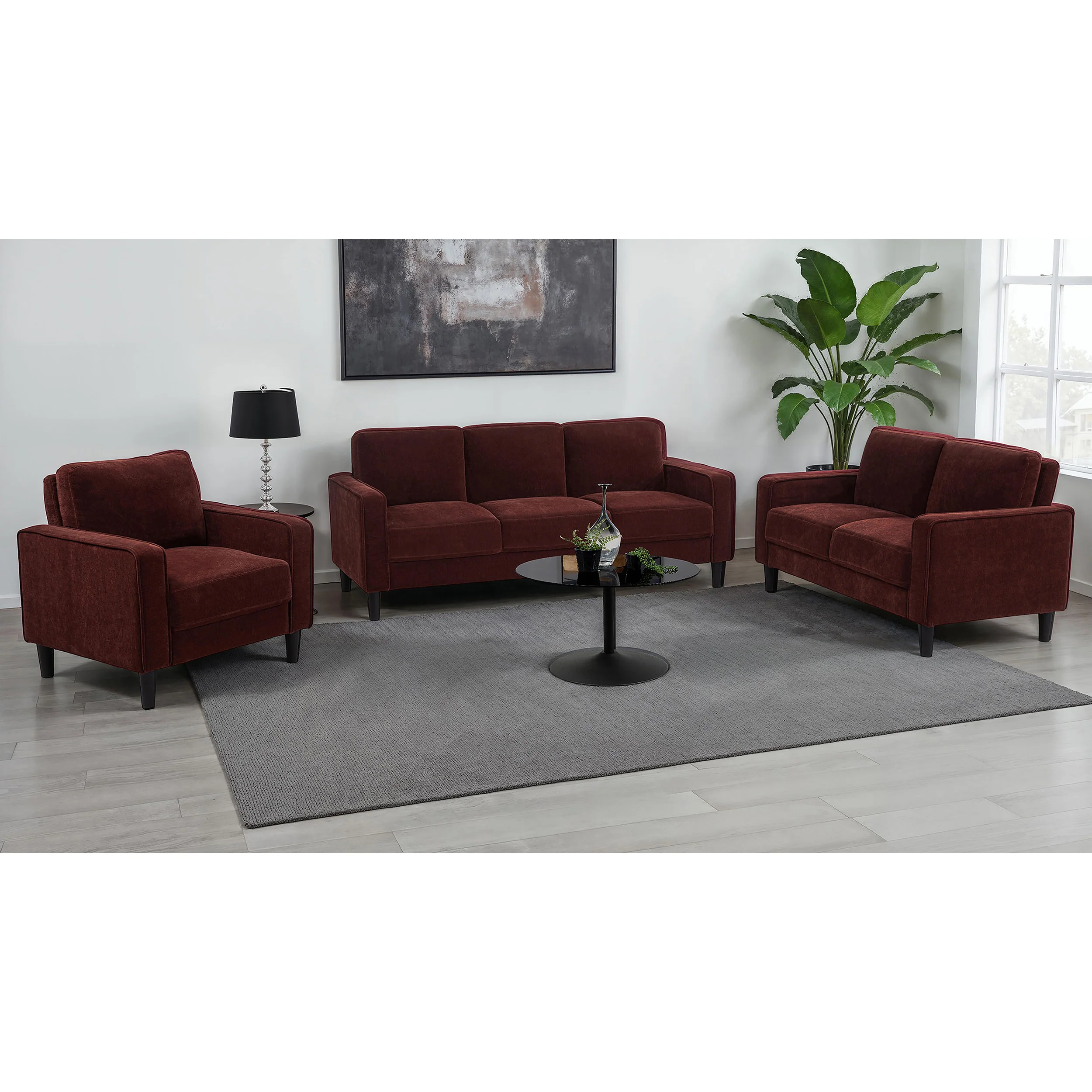 Weld Rust 77-inch Plush Modern Sofa Couch - Image 12