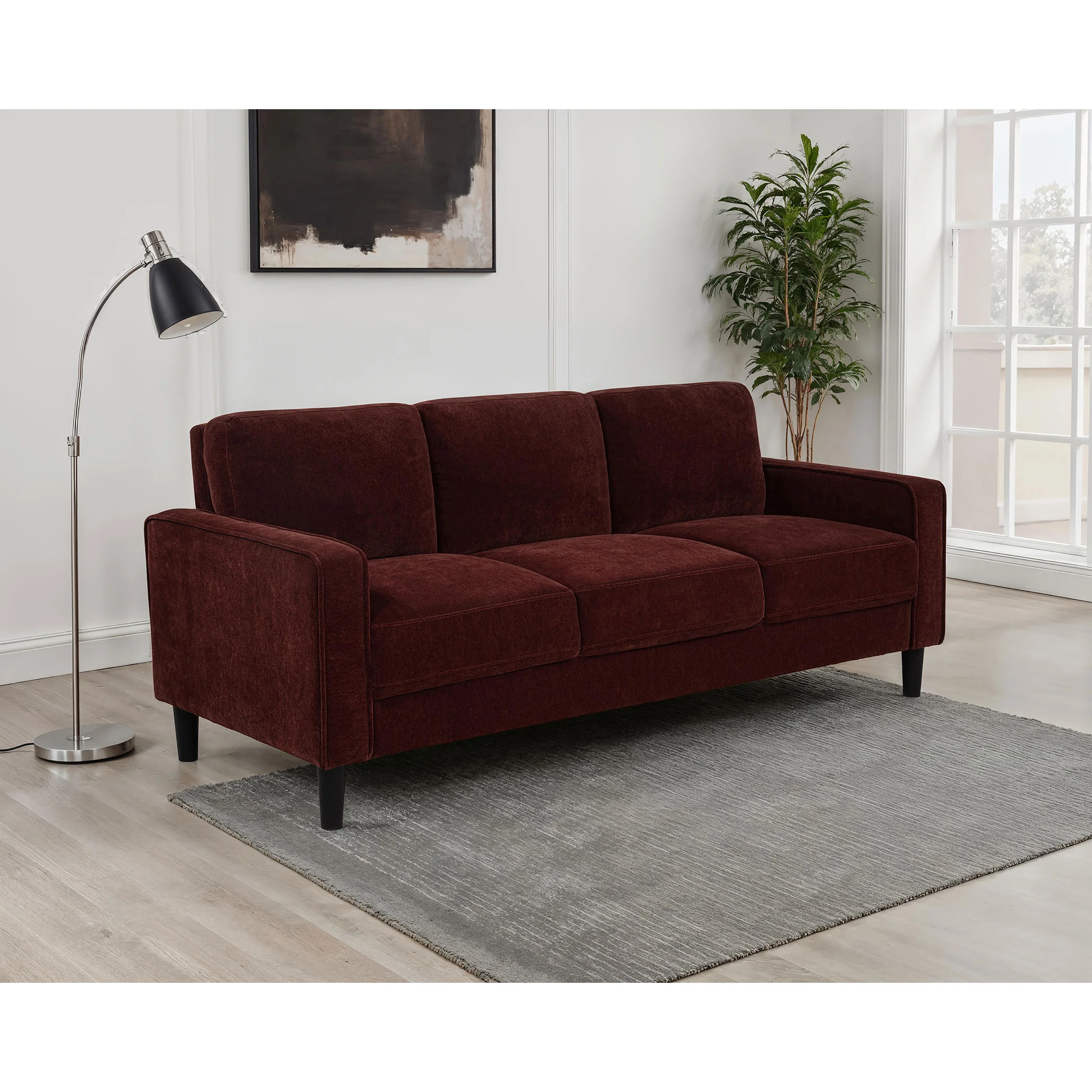 Weld Rust 77-inch Plush Modern Sofa Couch - Image 2