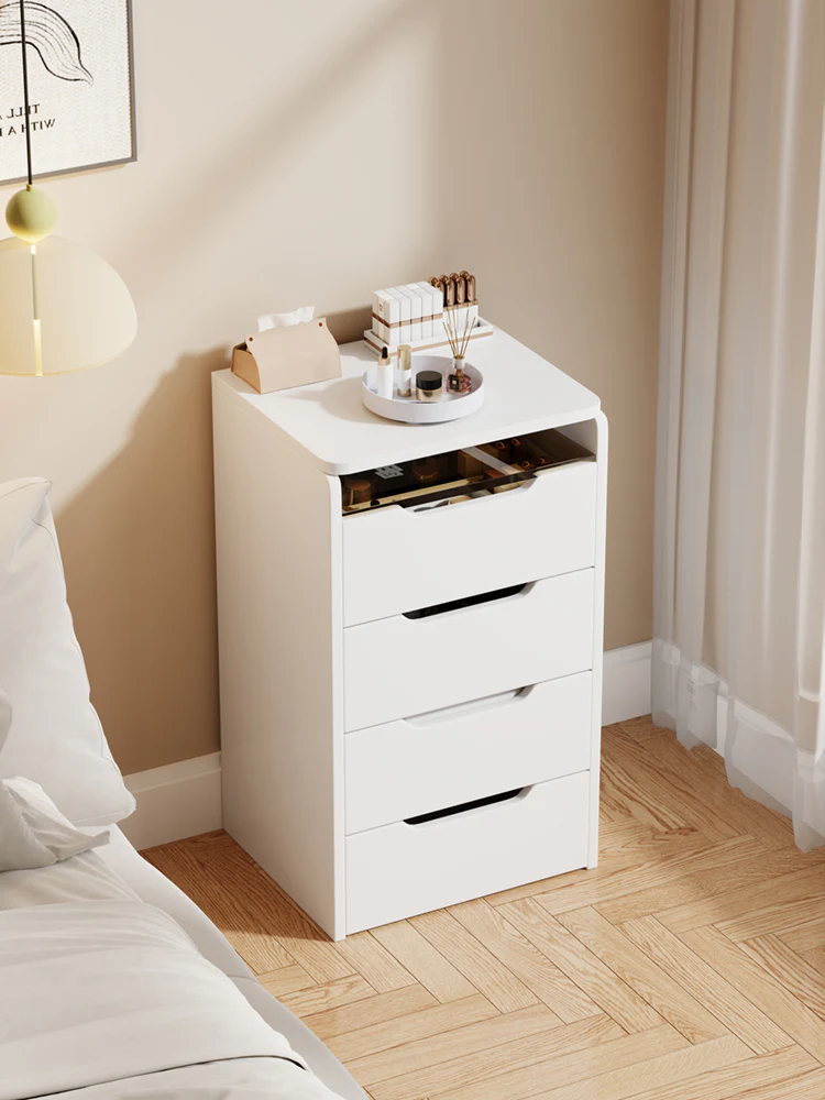 Walker Edison | White 3 in 1 Vanity Desk Set with Flip Top Mirror & Storage - Image 16