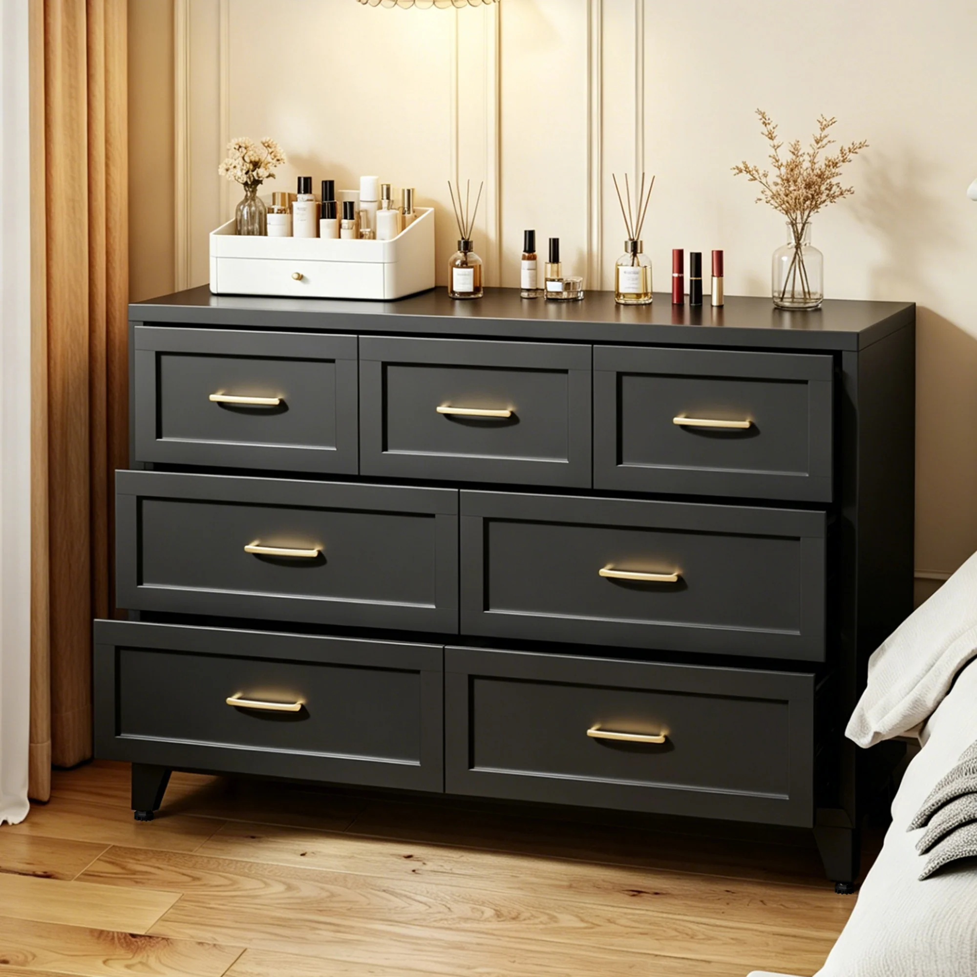 Wide Low-Profile 7-Drawer Dresser - Image 3