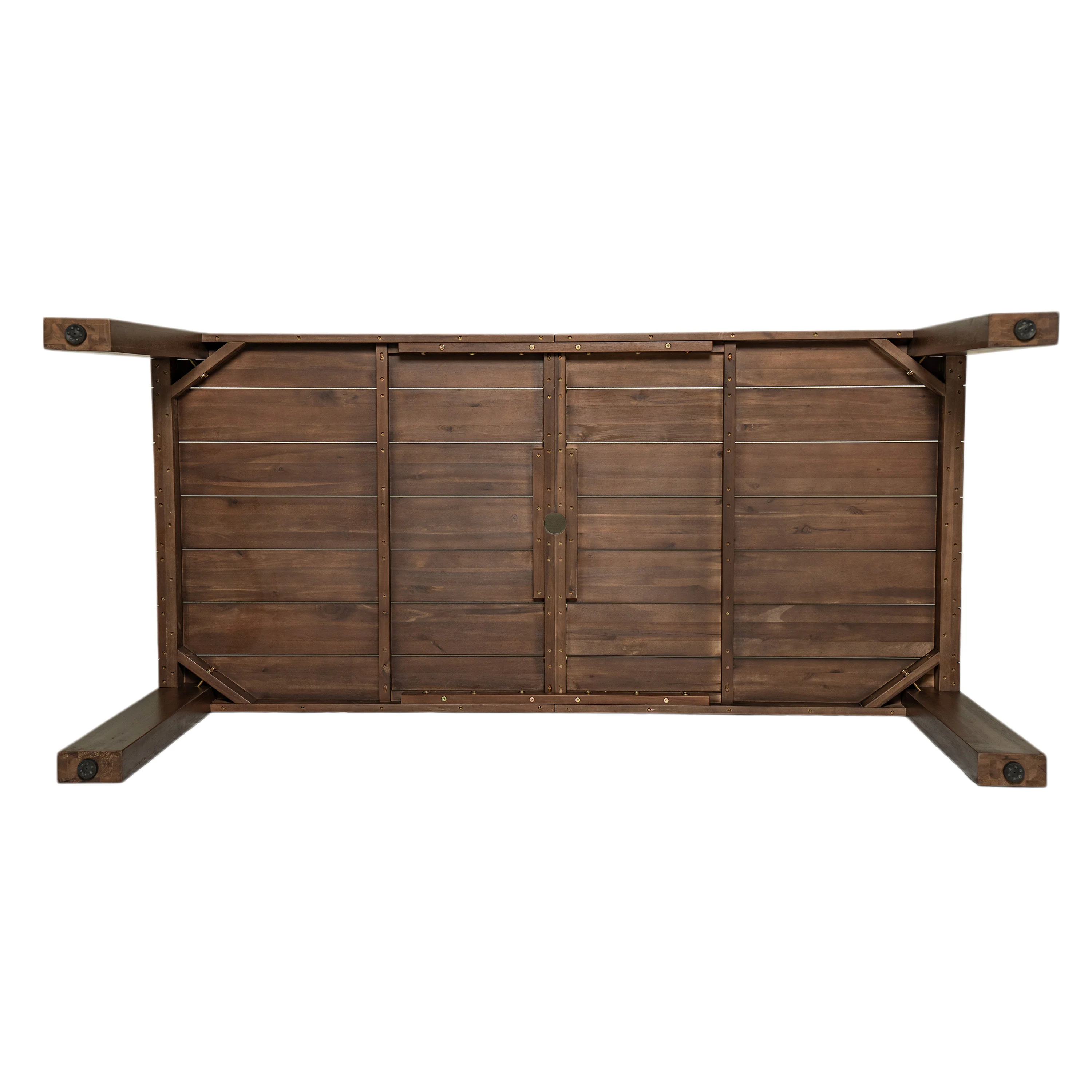 Walker Edison | Wood Outdoor Patio 7-Piece Dining Table Set for 6 - Image 27