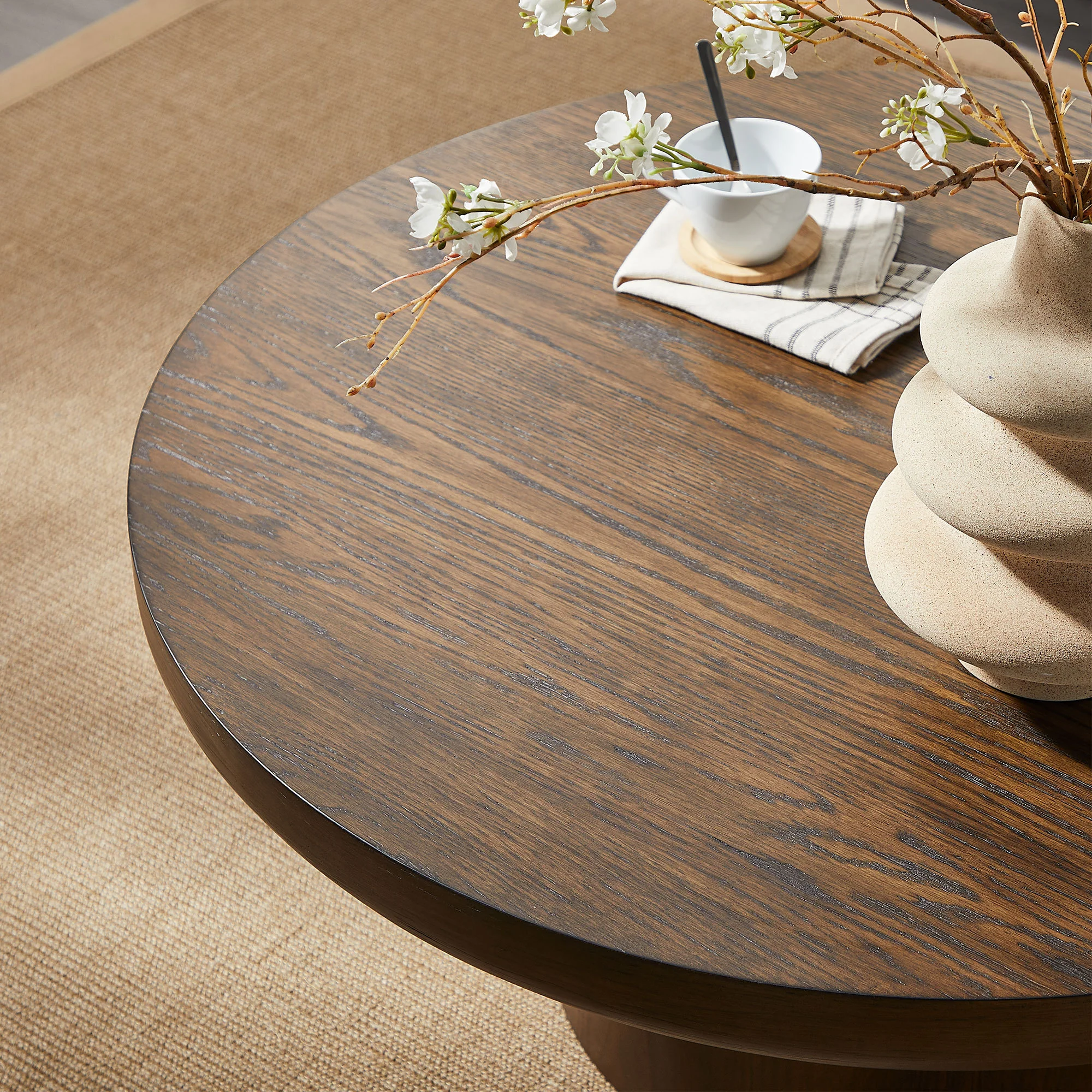 Walker Edison | Wood Veneer Round Coffee Table - Image 5