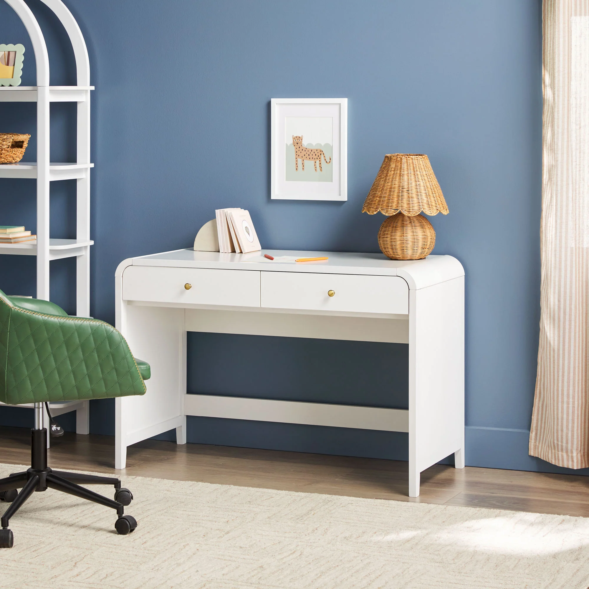 Zoey Modern Curve Design Writing Desk - Image 2